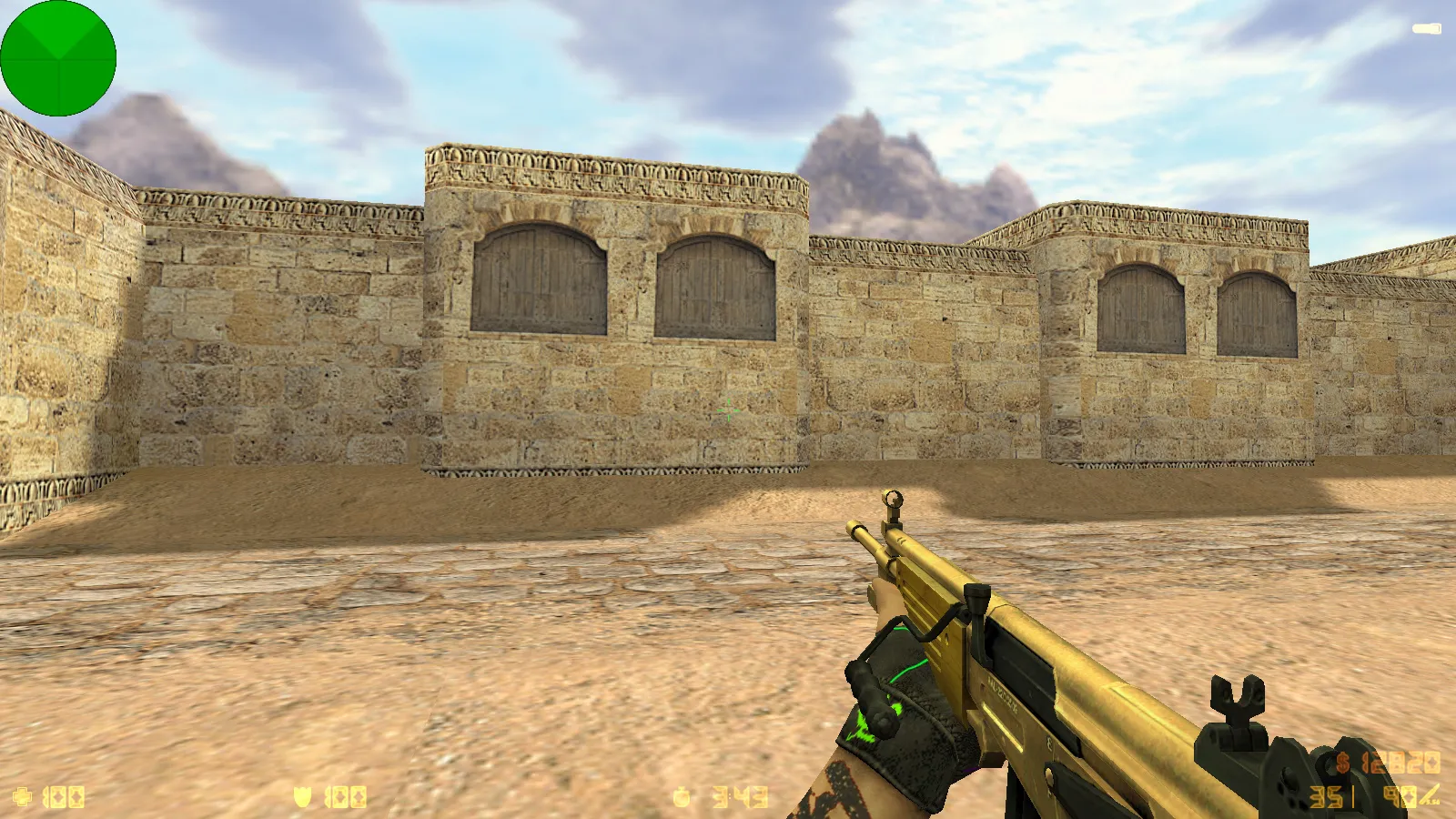 Скриншот  CS 1.6 Bravo — сборка с 29 золотыми моделями оружия, графикой и оптимизированным конфигом, звуками и меню