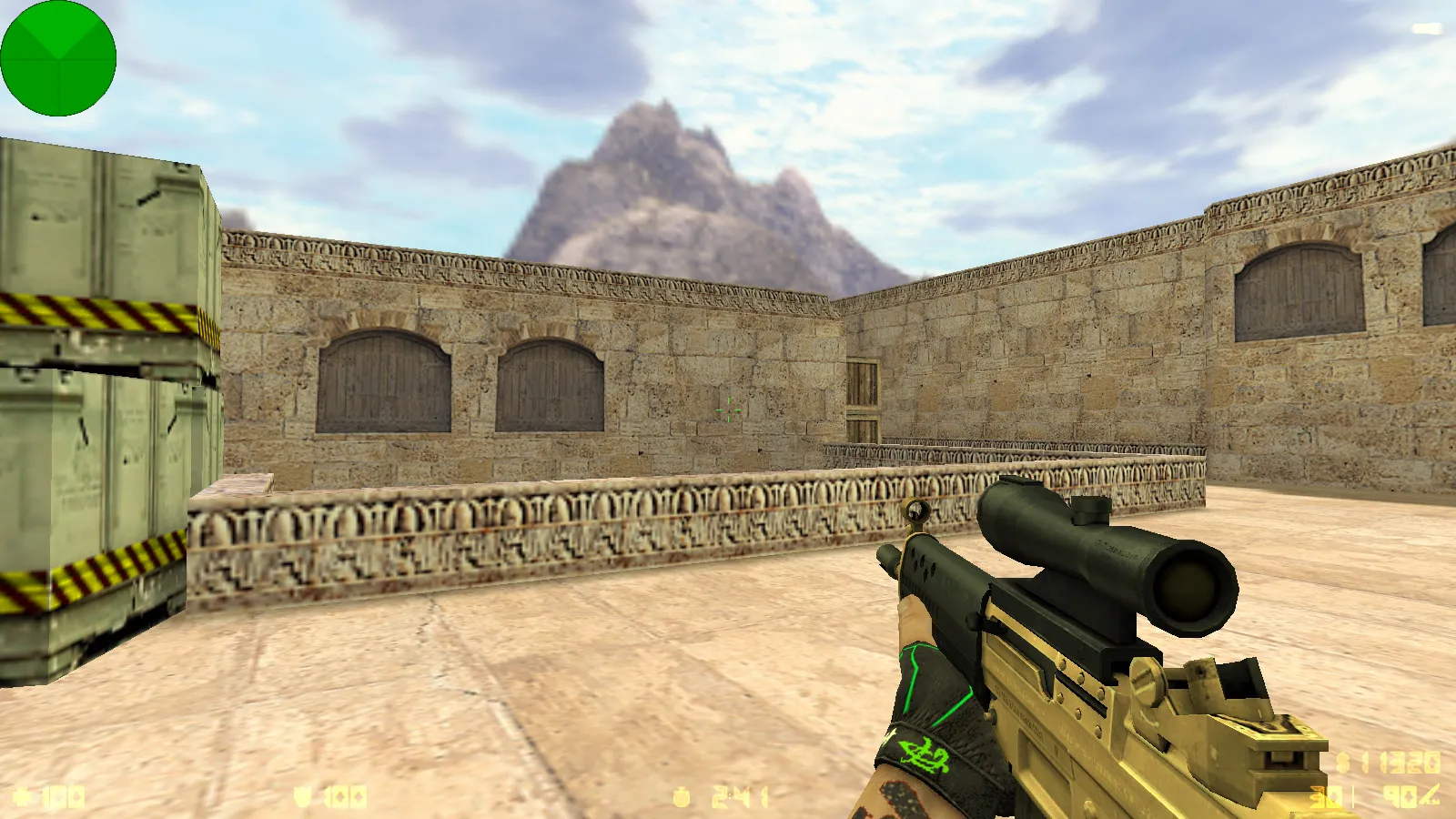 Скриншот  CS 1.6 Bravo — сборка с 29 золотыми моделями оружия, графикой и оптимизированным конфигом, звуками и меню