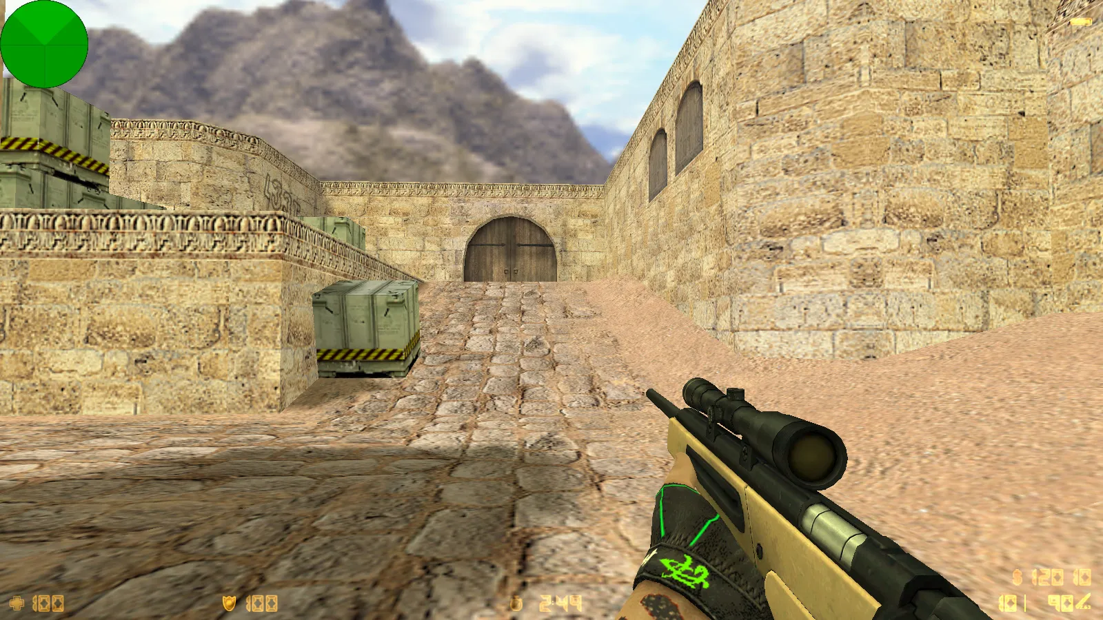 Скриншот  CS 1.6 Bravo — сборка с 29 золотыми моделями оружия, графикой и оптимизированным конфигом, звуками и меню