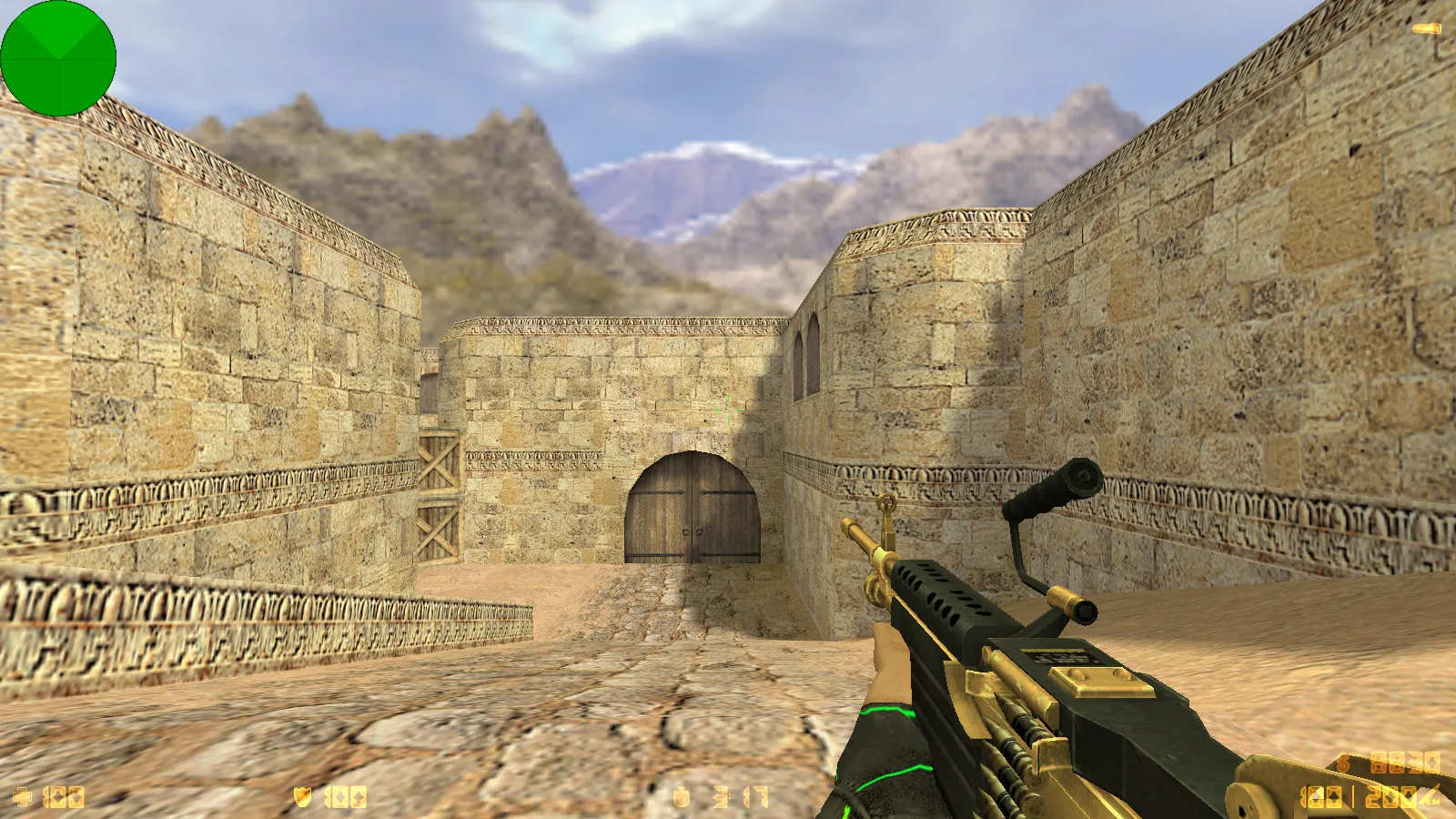 Скриншот  CS 1.6 Bravo — сборка с 29 золотыми моделями оружия, графикой и оптимизированным конфигом, звуками и меню