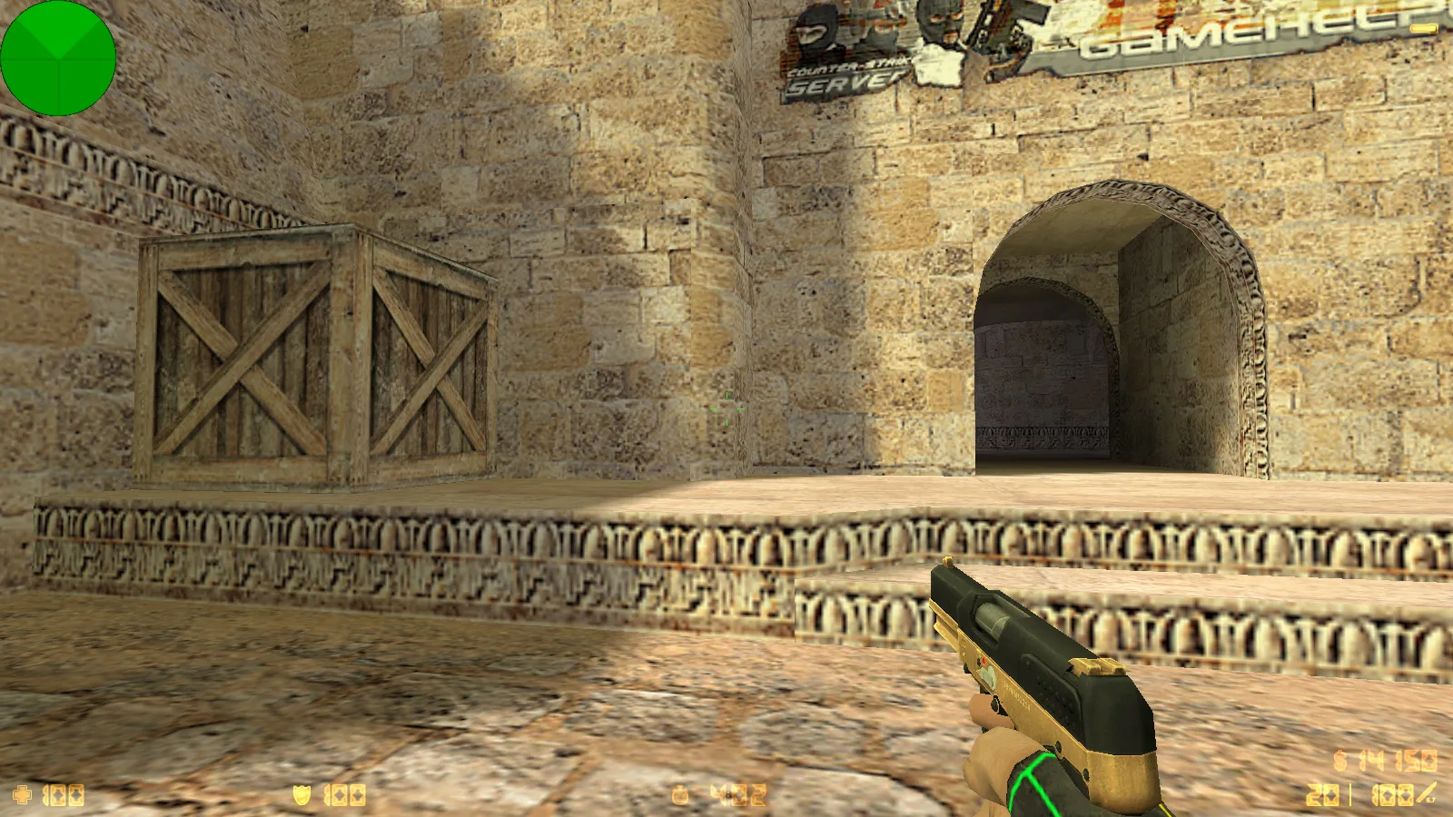 Скриншот  CS 1.6 Bravo — сборка с 29 золотыми моделями оружия, графикой и оптимизированным конфигом, звуками и меню