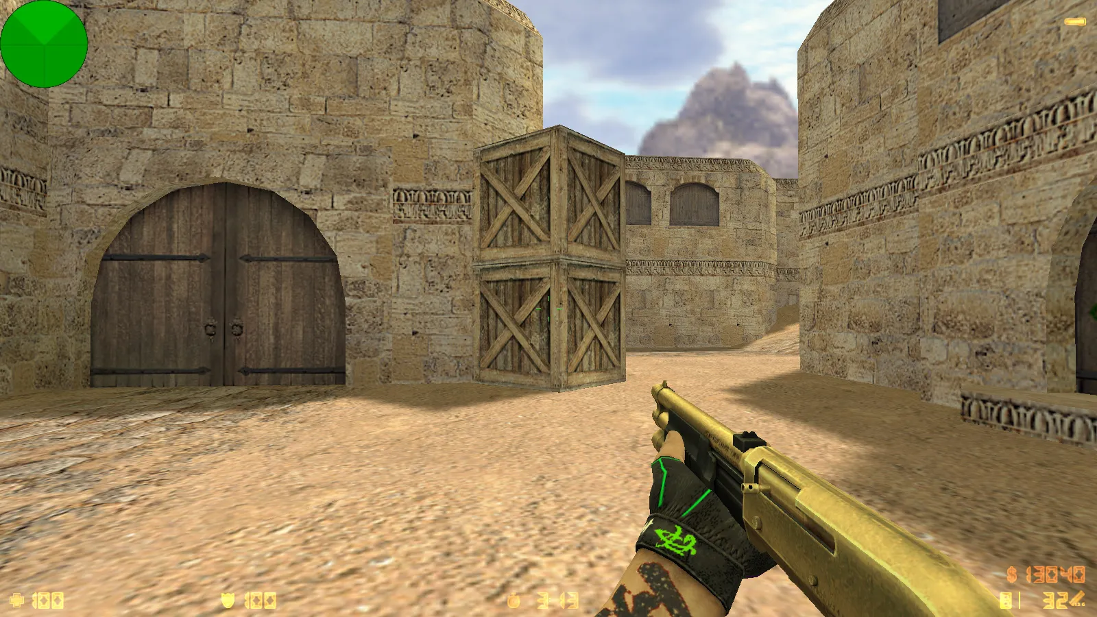 Скриншот  CS 1.6 Bravo — сборка с 29 золотыми моделями оружия, графикой и оптимизированным конфигом, звуками и меню