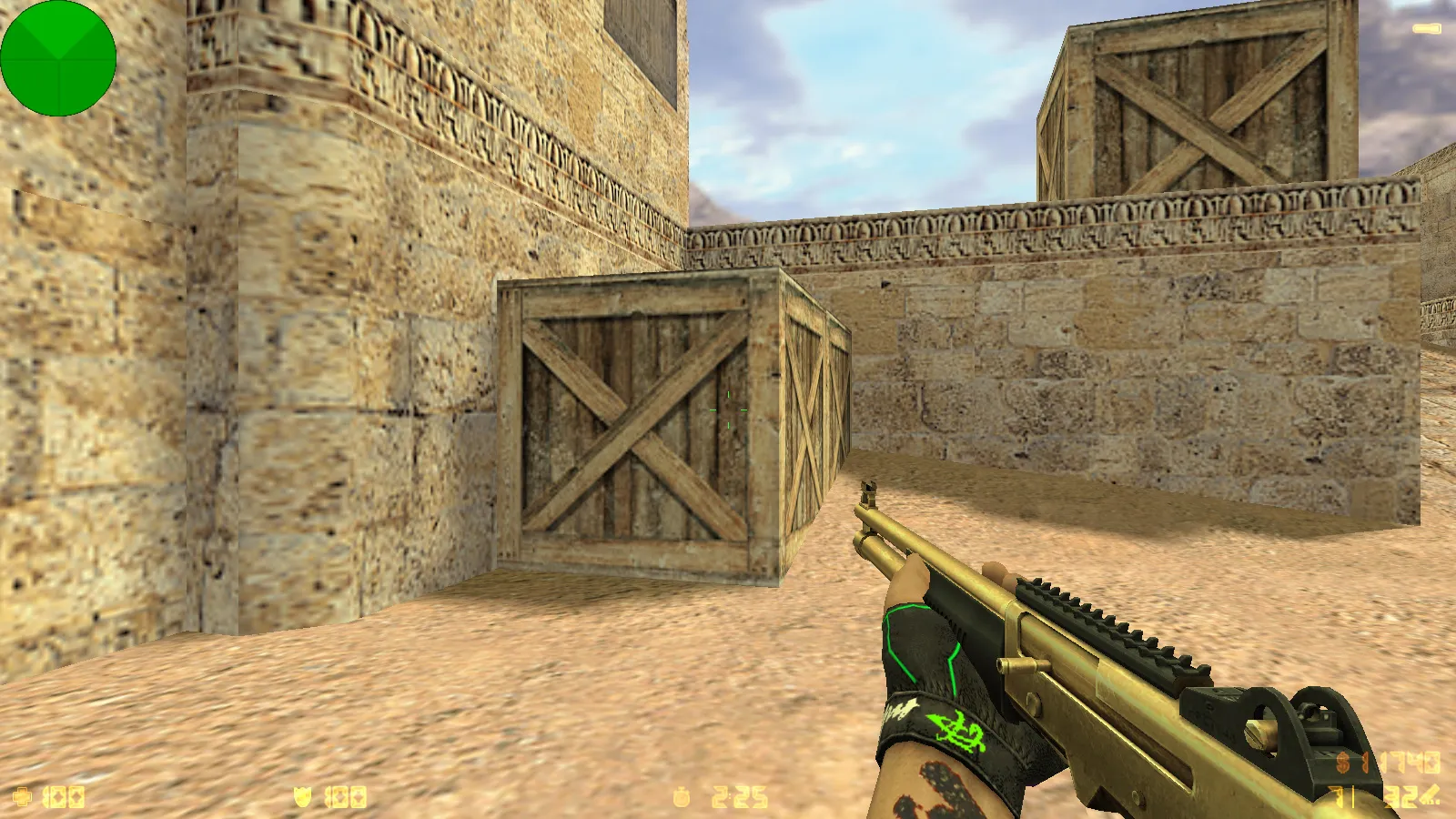 Скриншот  CS 1.6 Bravo — сборка с 29 золотыми моделями оружия, графикой и оптимизированным конфигом, звуками и меню