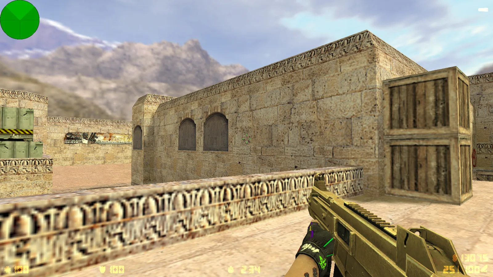 Скриншот  CS 1.6 Bravo — сборка с 29 золотыми моделями оружия, графикой и оптимизированным конфигом, звуками и меню