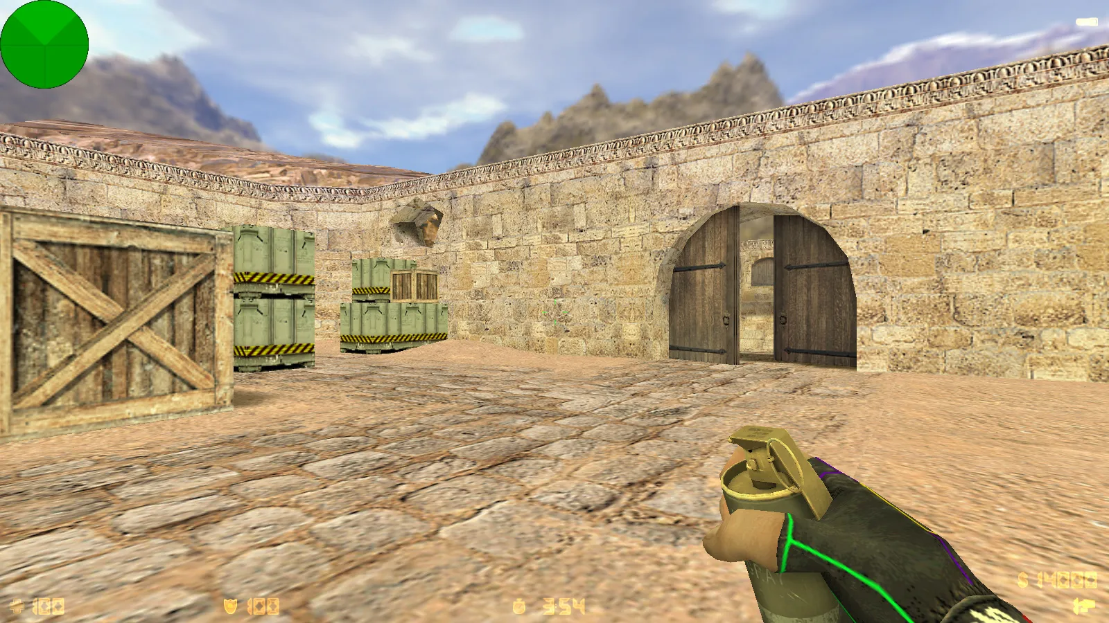 Скриншот  CS 1.6 Bravo — сборка с 29 золотыми моделями оружия, графикой и оптимизированным конфигом, звуками и меню