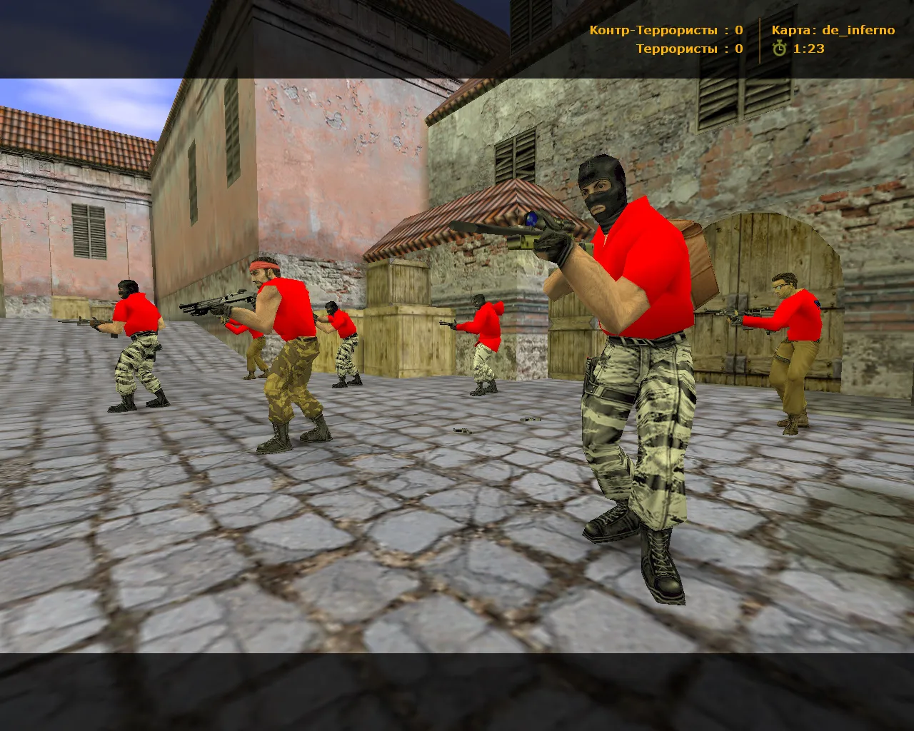 Скриншот  CS 1.6 от ByProSTi: блогерская сборка с 18 скинами, темной темой меню и оптимизированным конфигом