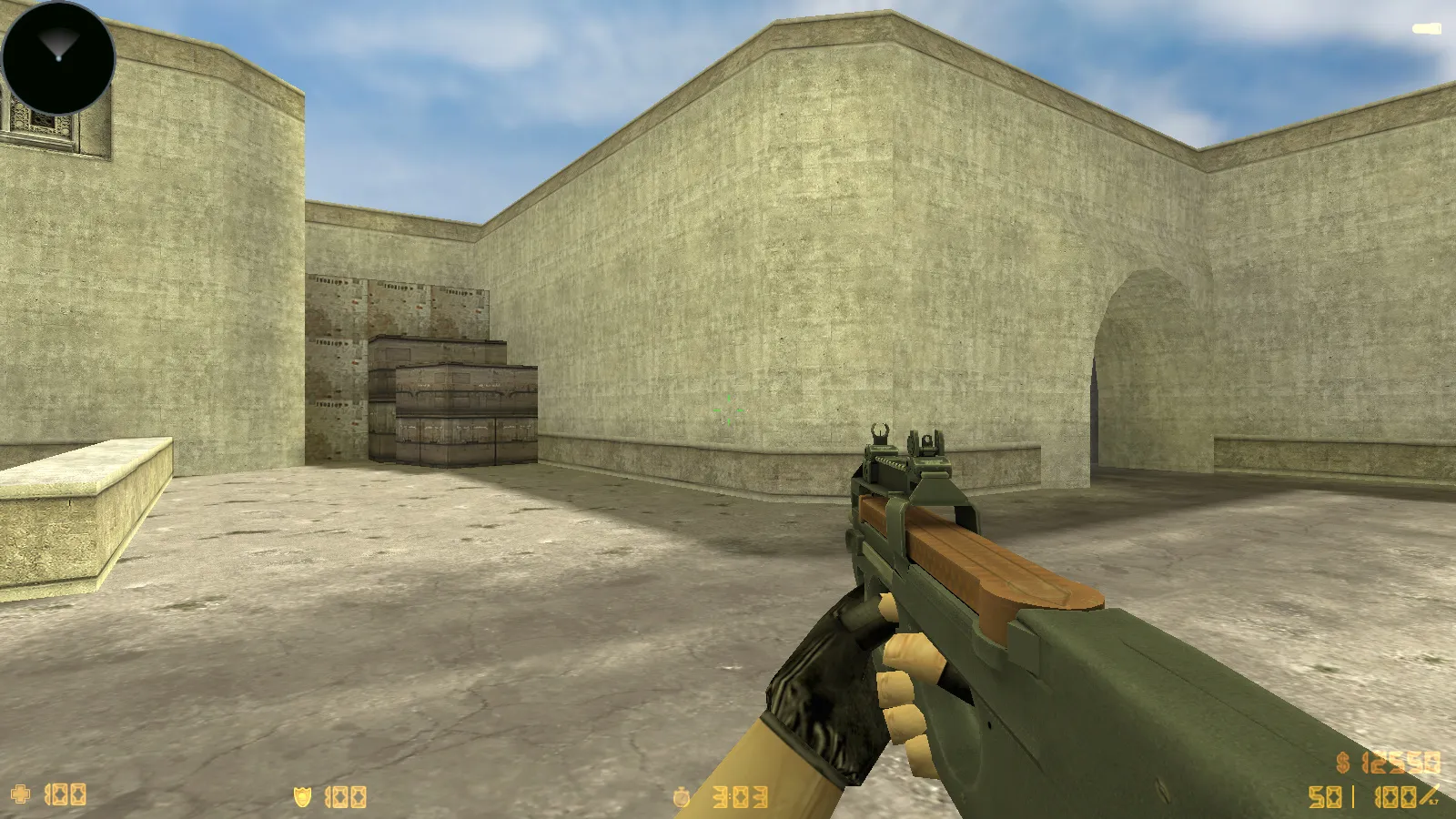 Скриншот  CS 1.6 CS:GO Mod: сборка с моделями v_/p_/w_, осмотром F, скинами и стабильным FPS