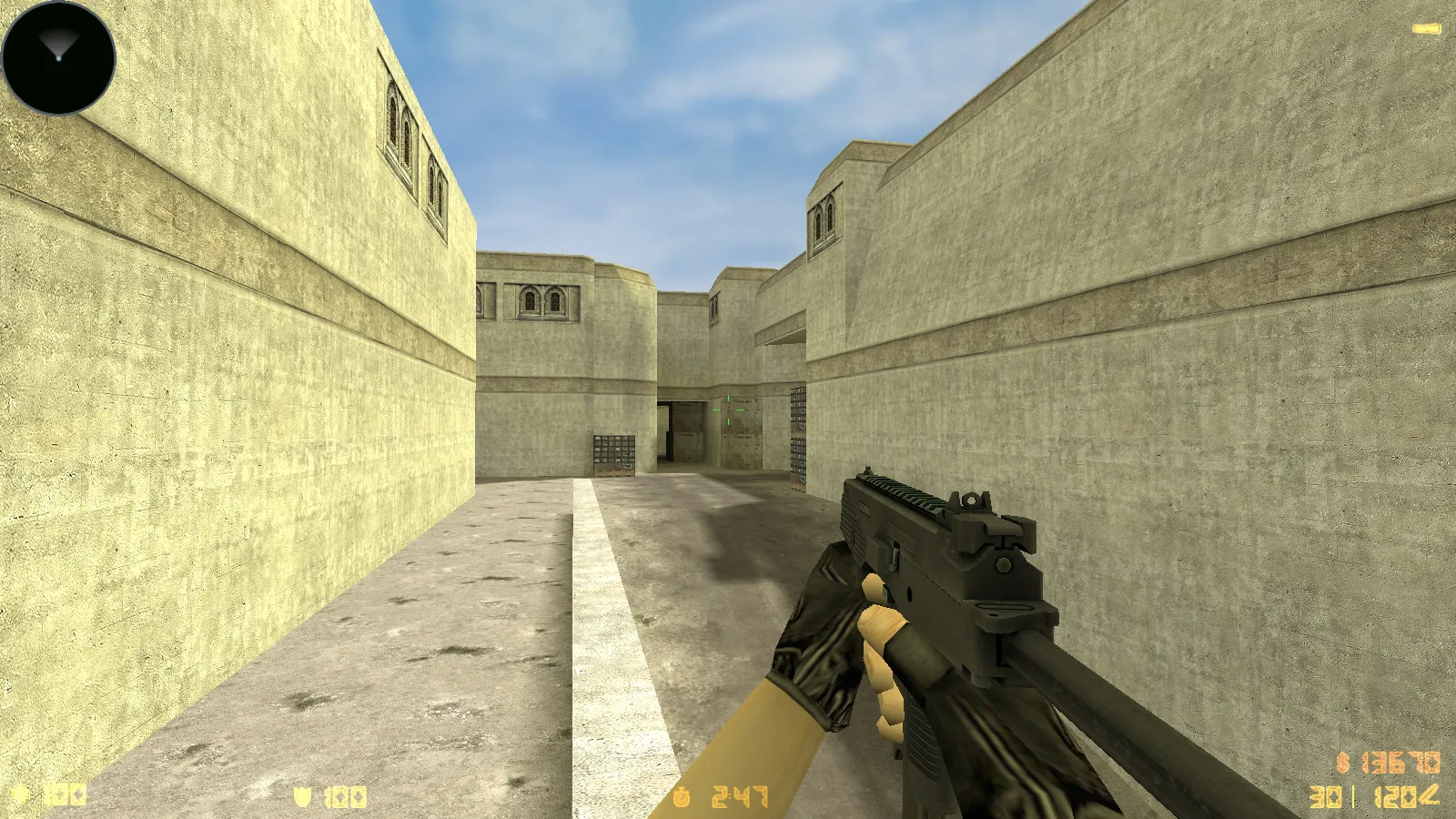 Скриншот  CS 1.6 CS:GO Mod: сборка с моделями v_/p_/w_, осмотром F, скинами и стабильным FPS