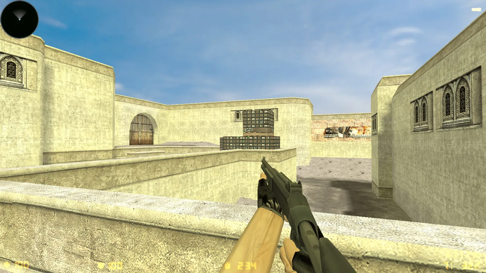 Скриншот  CS 1.6 CS:GO Mod: сборка с моделями v_/p_/w_, осмотром F, скинами и стабильным FPS