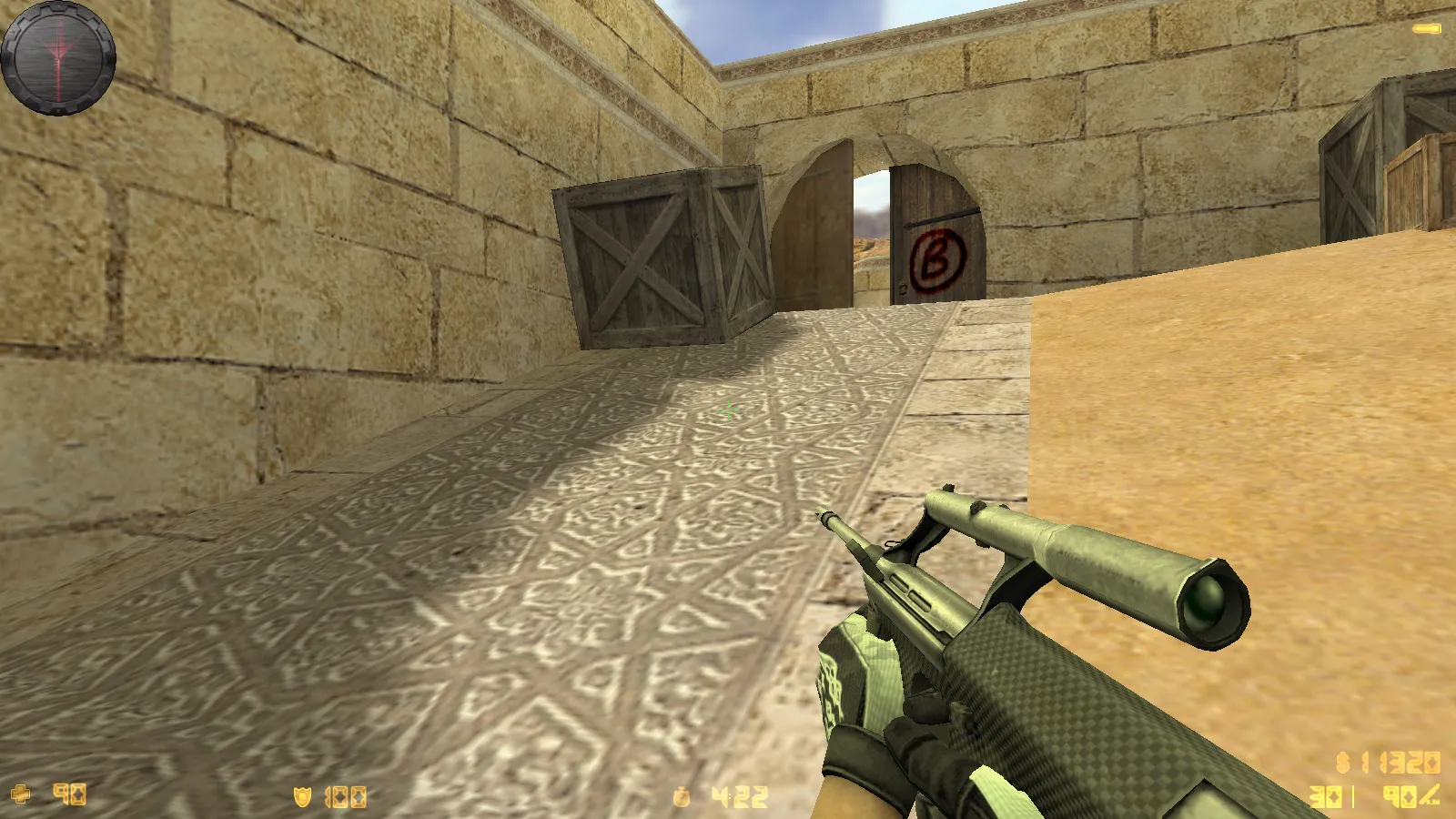 Скриншот  CS 1.6 Карбон: сборка с 9 апгрейдами, карбоновые скины, серое меню, обновленные звуки и музыка, прицел, радар