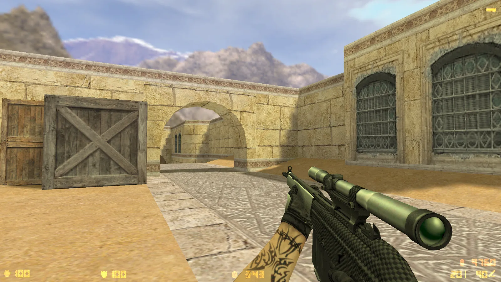 Скриншот  CS 1.6 Карбон: сборка с 9 апгрейдами, карбоновые скины, серое меню, обновленные звуки и музыка, прицел, радар