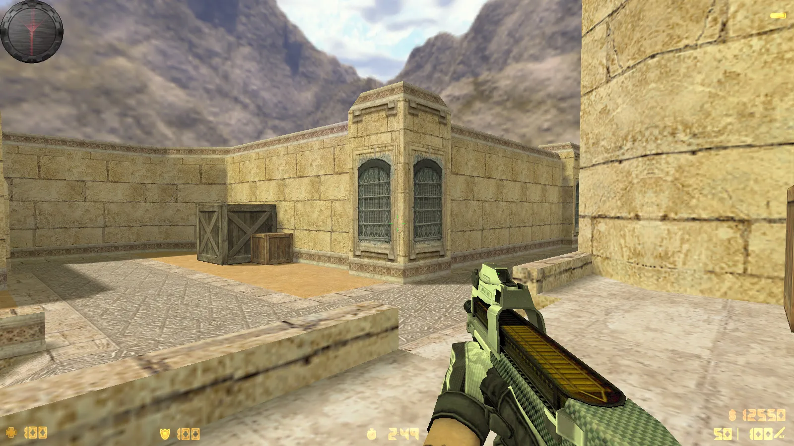 Скриншот  CS 1.6 Карбон: сборка с 9 апгрейдами, карбоновые скины, серое меню, обновленные звуки и музыка, прицел, радар