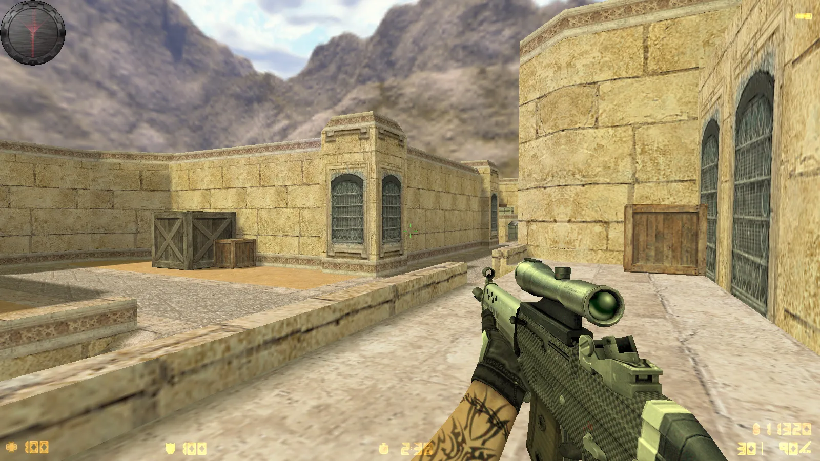 Скриншот  CS 1.6 Карбон: сборка с 9 апгрейдами, карбоновые скины, серое меню, обновленные звуки и музыка, прицел, радар