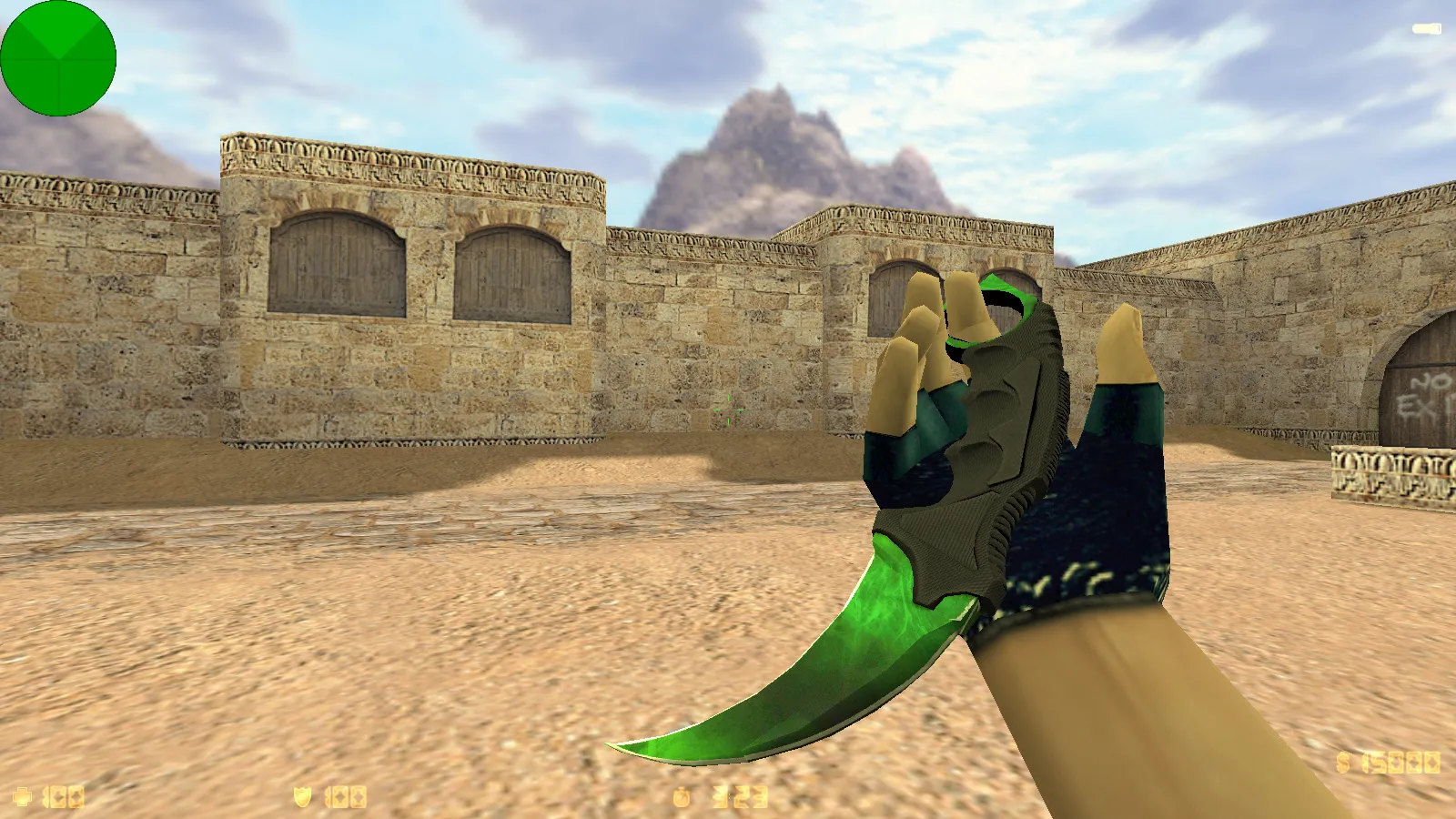 Скриншот CS 1.6 от Checker: блогерская сборка с 14 скинами, красно-синими моделями, темно-синим меню и оптимизированным config.cfg