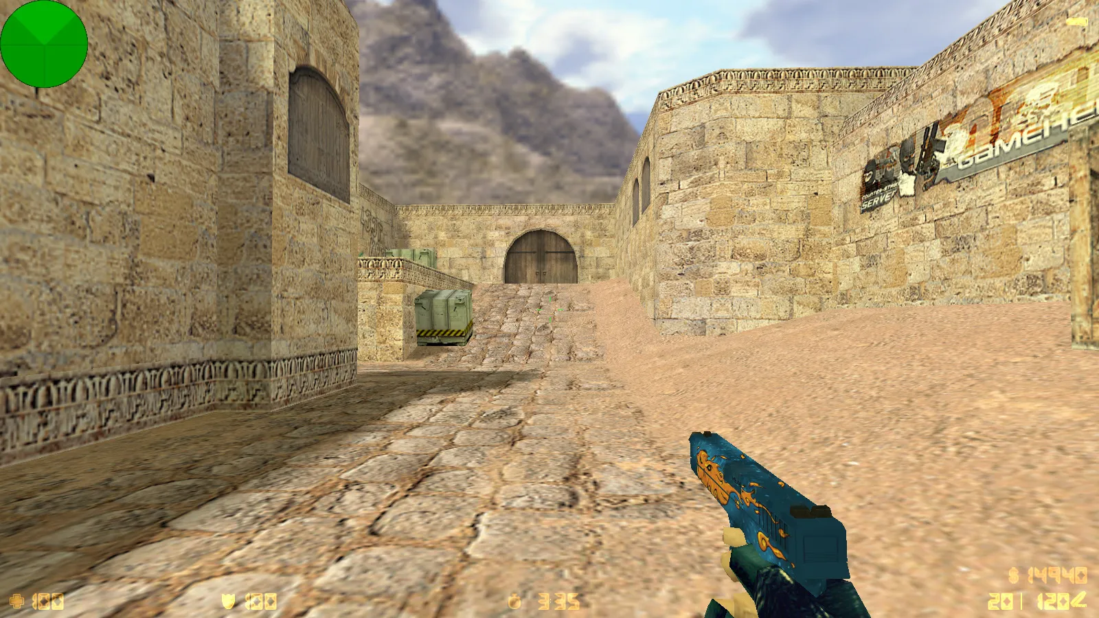 Скриншот  CS 1.6 от Checker: блогерская сборка с 14 скинами, красно-синими моделями, темно-синим меню и оптимизированным config.cfg