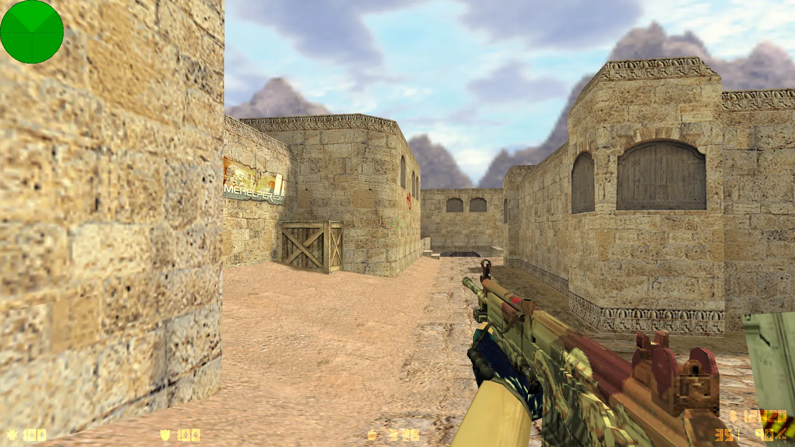 Скриншот  CS 1.6 от Checker: блогерская сборка с 14 скинами, красно-синими моделями, темно-синим меню и оптимизированным config.cfg