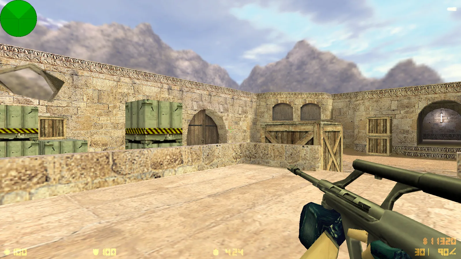 Скриншот  CS 1.6 от Checker: блогерская сборка с 14 скинами, красно-синими моделями, темно-синим меню и оптимизированным config.cfg