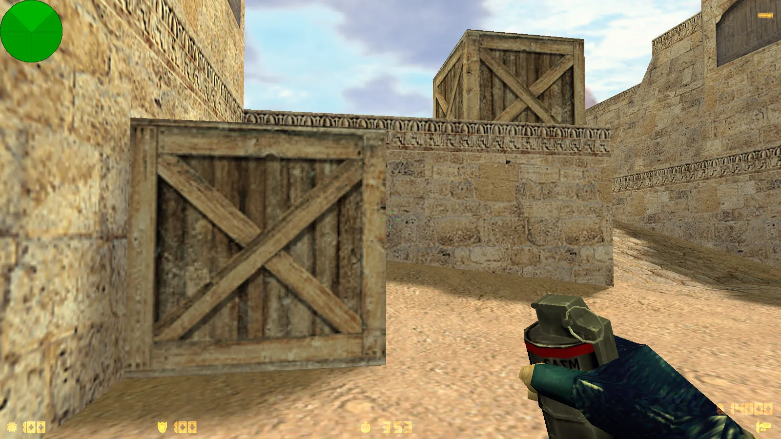 Скриншот  CS 1.6 от Checker: блогерская сборка с 14 скинами, красно-синими моделями, темно-синим меню и оптимизированным config.cfg