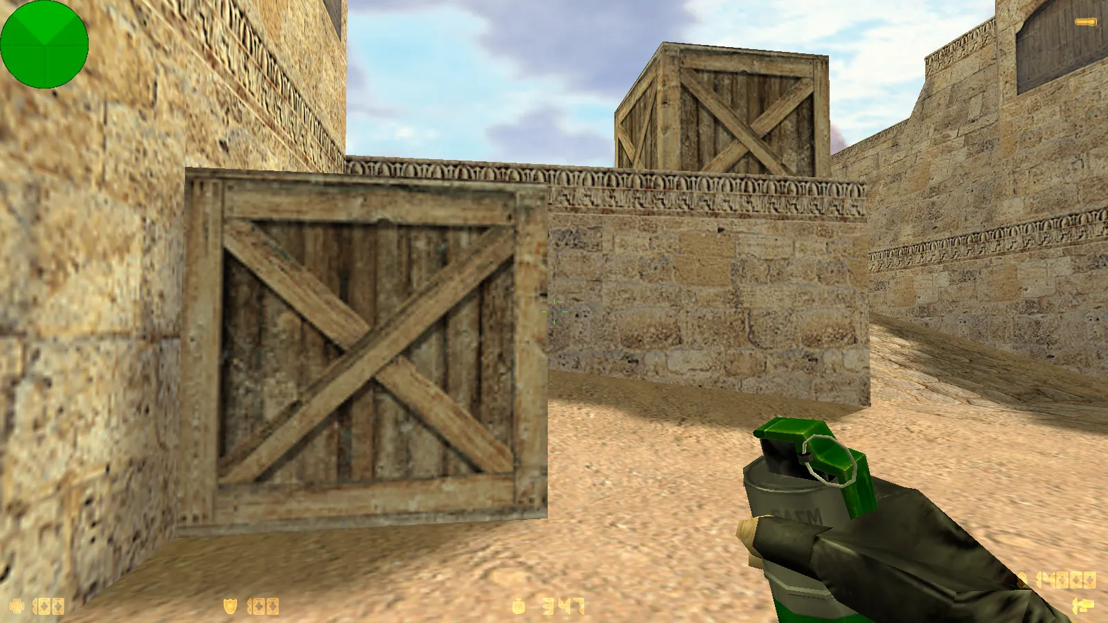 Скриншот  CS 1.6 от Checker: блогерская сборка с 14 скинами, красно-синими моделями, темно-синим меню и оптимизированным config.cfg