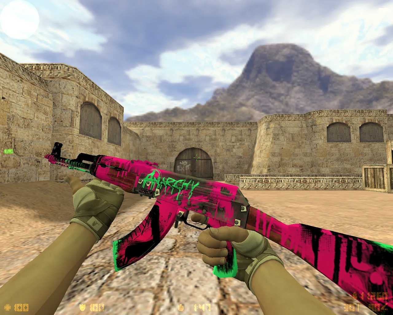 Скриншот CS 1.6 от Читана: блогерская сборка с 27 скинами, темной темой меню и оптимизированным конфигом