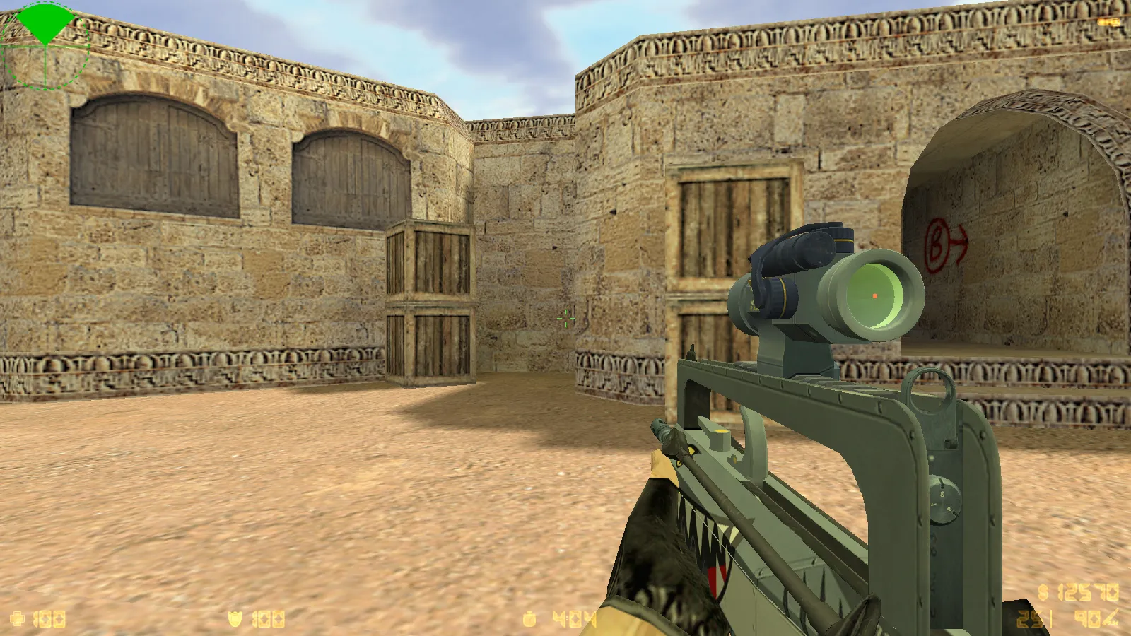 Скриншот  CS 1.6 от 4elobrek: блогерская сборка с 9 нововведениями, 25 скинами, красно/синими моделями и оптимизированным конфигом