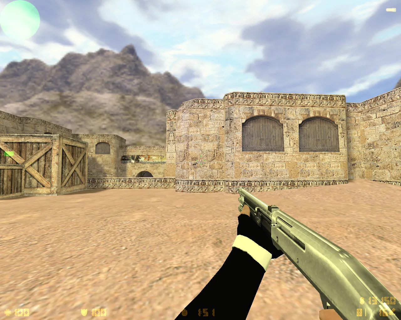 Скриншот  CS 1.6 «Хром» — сборка CS 1.6 с 27 хром-моделями оружия, темным меню и оптимизированным конфигом