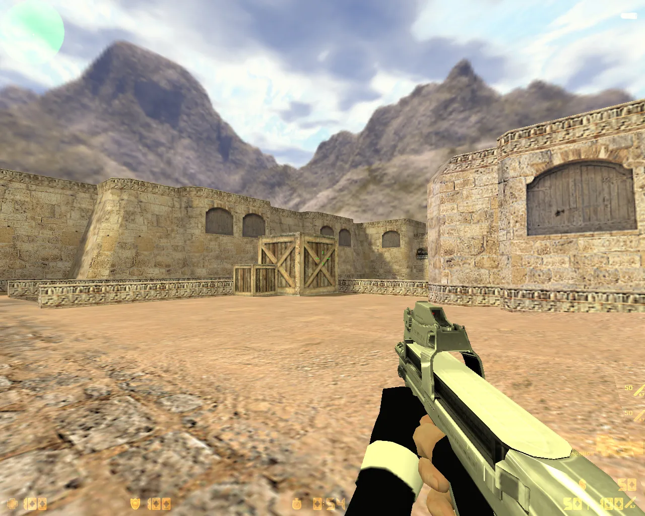 Скриншот  CS 1.6 «Хром» — сборка CS 1.6 с 27 хром-моделями оружия, темным меню и оптимизированным конфигом