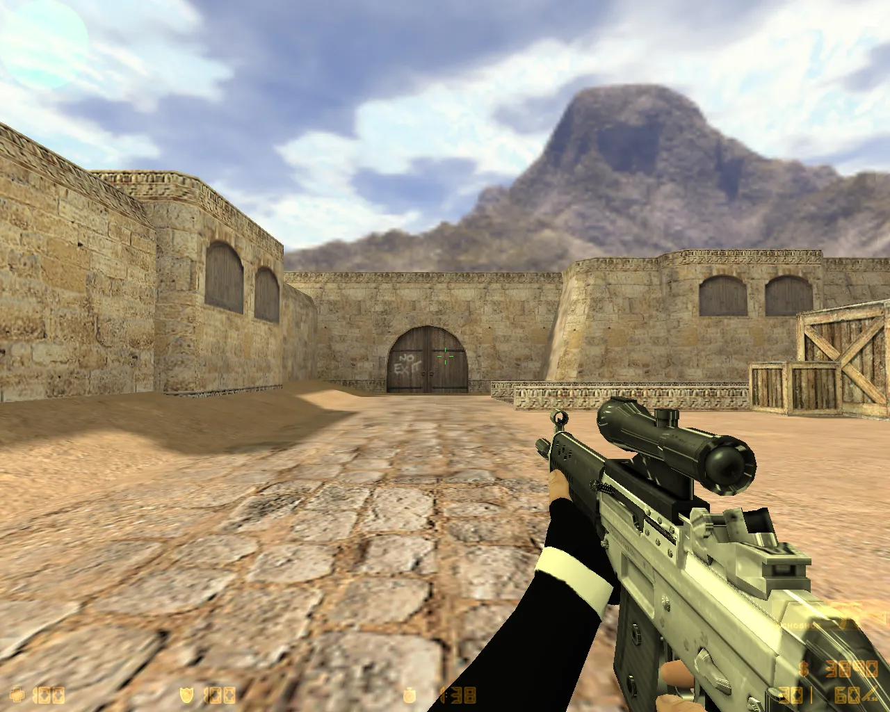 Скриншот  CS 1.6 «Хром» — сборка CS 1.6 с 27 хром-моделями оружия, темным меню и оптимизированным конфигом