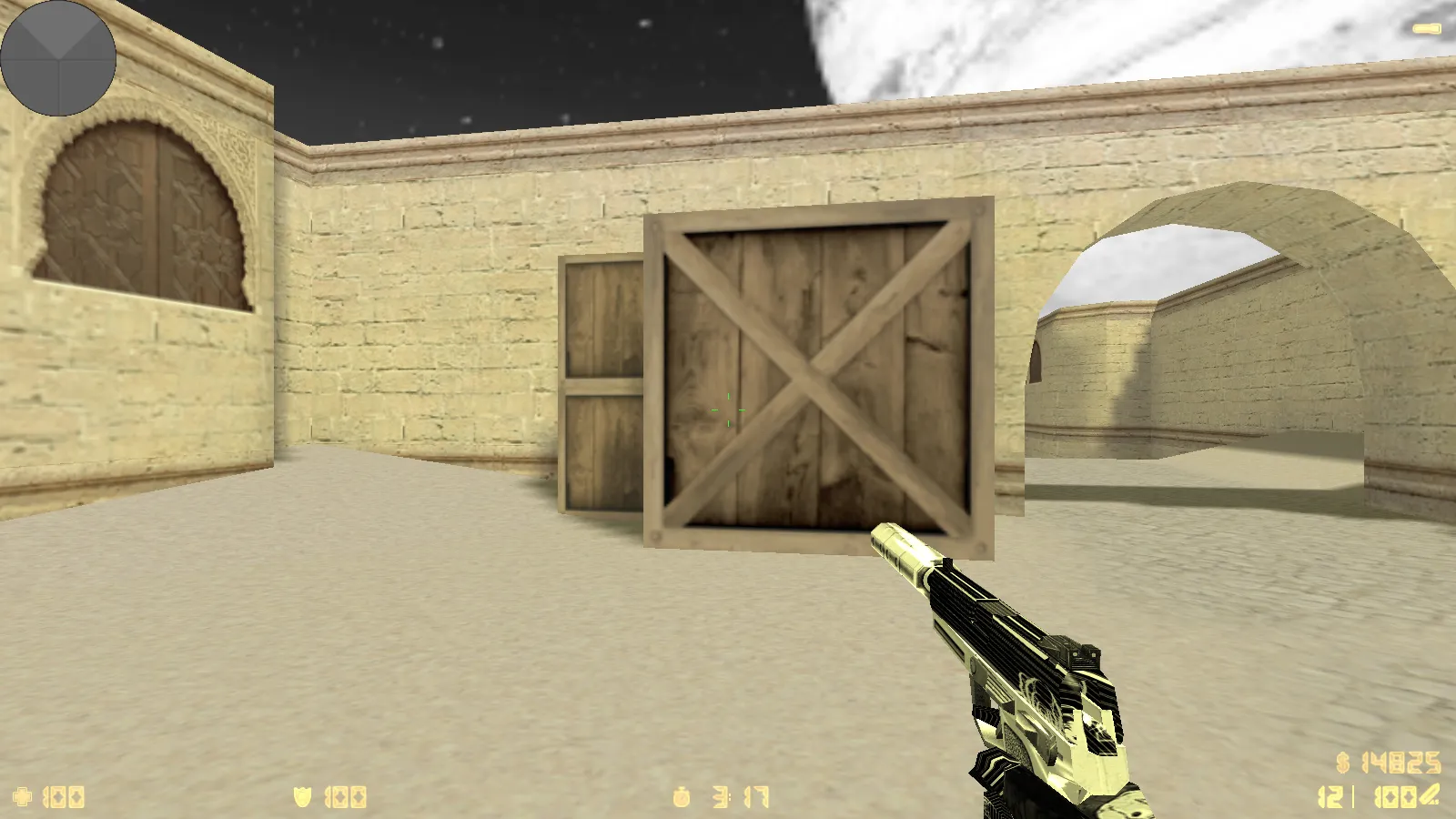 Скриншот  CS 1.6 от Clementine v2: блогерская сборка с 16 черно-белыми скинами, темным меню и оптимизированным конфигом