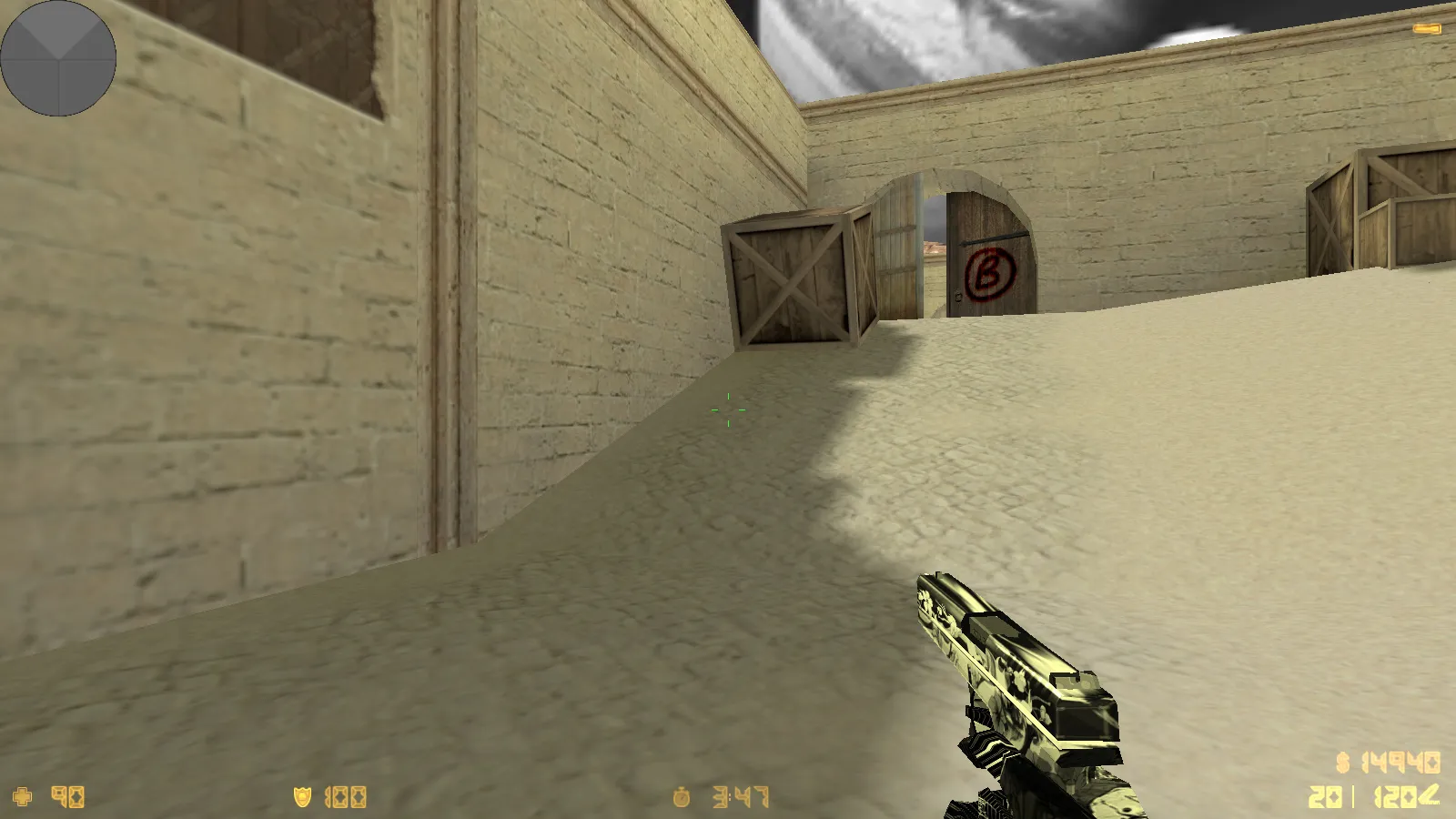 Скриншот  CS 1.6 от Clementine v2: блогерская сборка с 16 черно-белыми скинами, темным меню и оптимизированным конфигом