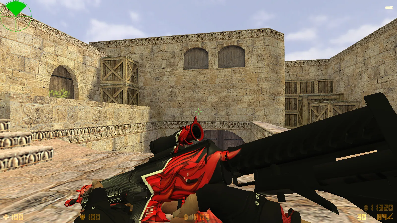 Скриншот  CS 1.6 Cool HD: 10 обновлений, 30 скинов оружия, звуки и меню в HD стиле