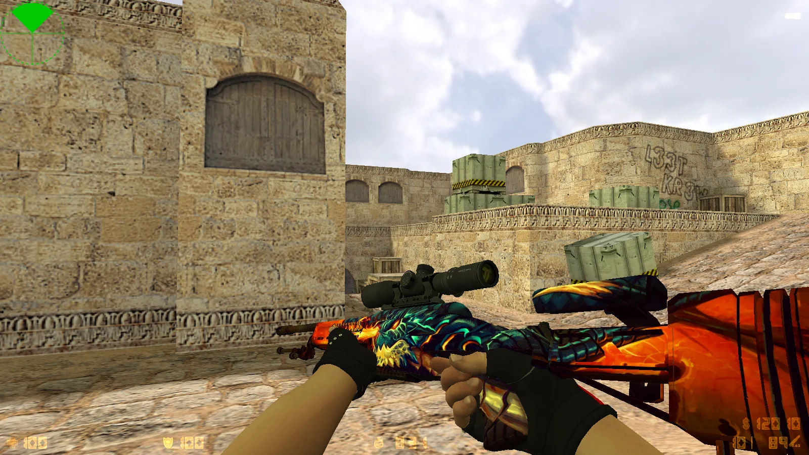 Скриншот  CS 1.6 Cool HD: 10 обновлений, 30 скинов оружия, звуки и меню в HD стиле