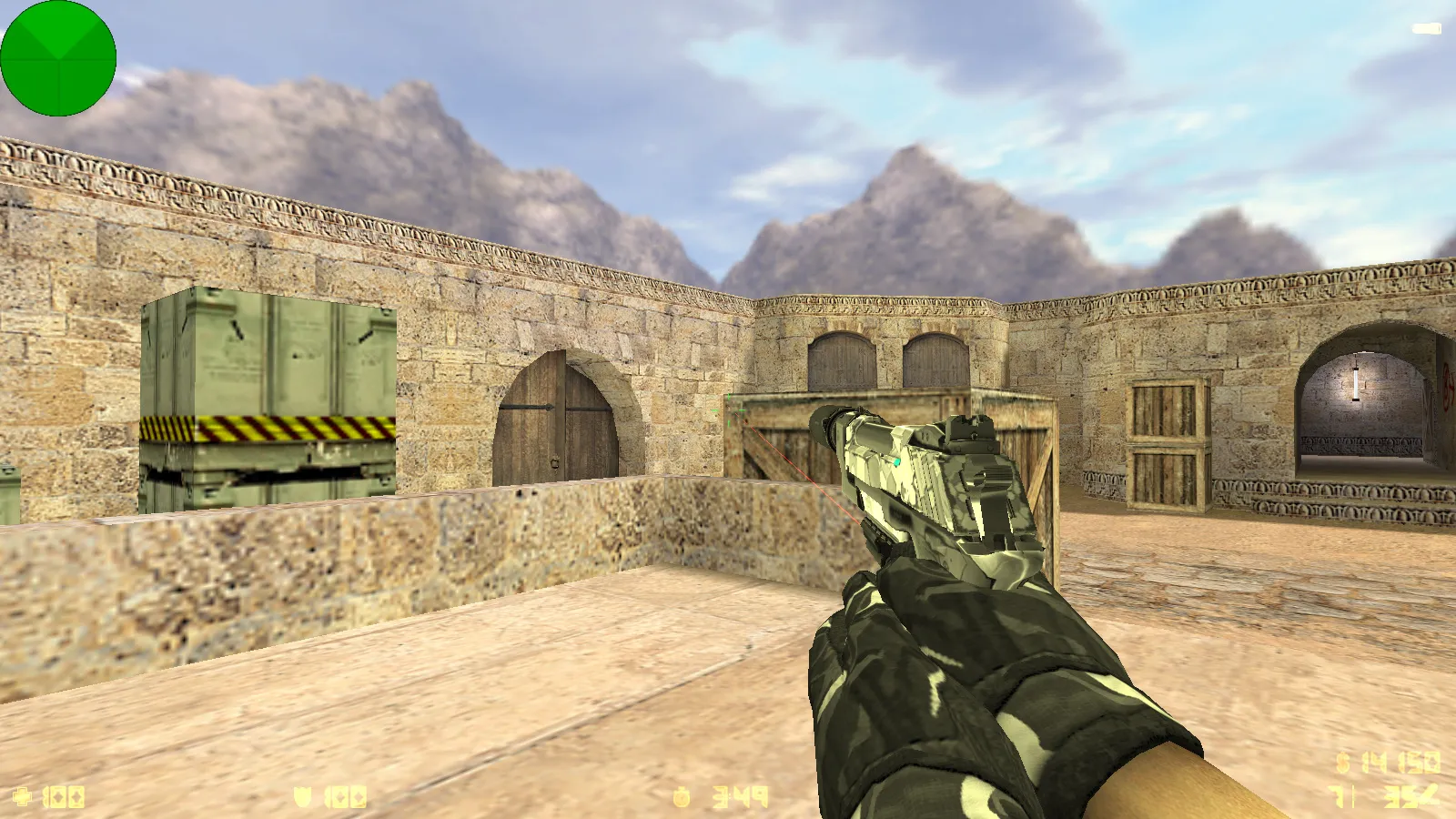 Скриншот  CS 1.6 Crysis — тематическая сборка с 8 новинками: оружие из Crysis, красный/синий герой, черное меню, оптимизированный конфиг