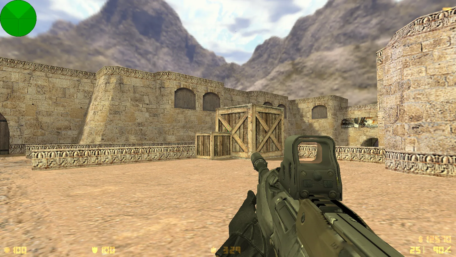 Скриншот  CS 1.6 Crysis — тематическая сборка с 8 новинками: оружие из Crysis, красный/синий герой, черное меню, оптимизированный конфиг