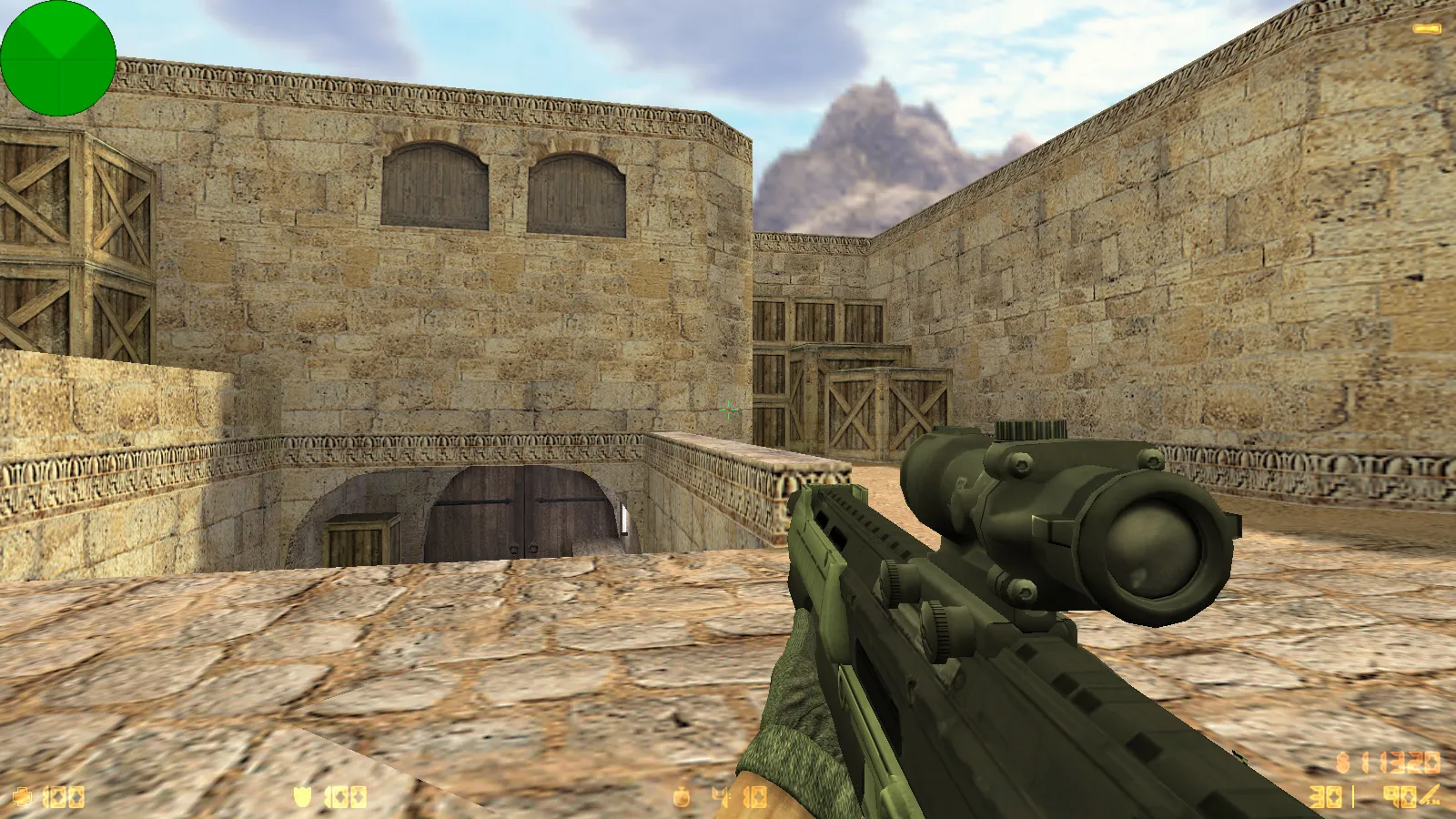 Скриншот  CS 1.6 Crysis — тематическая сборка с 8 новинками: оружие из Crysis, красный/синий герой, черное меню, оптимизированный конфиг