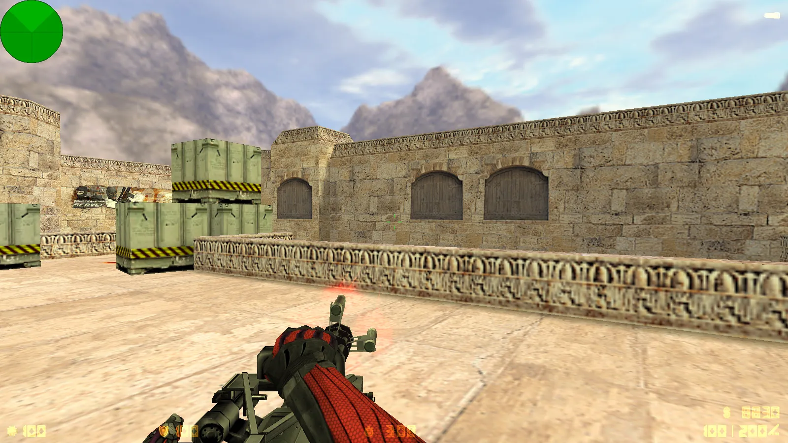 Скриншот  CS 1.6 Crysis — тематическая сборка с 8 новинками: оружие из Crysis, красный/синий герой, черное меню, оптимизированный конфиг