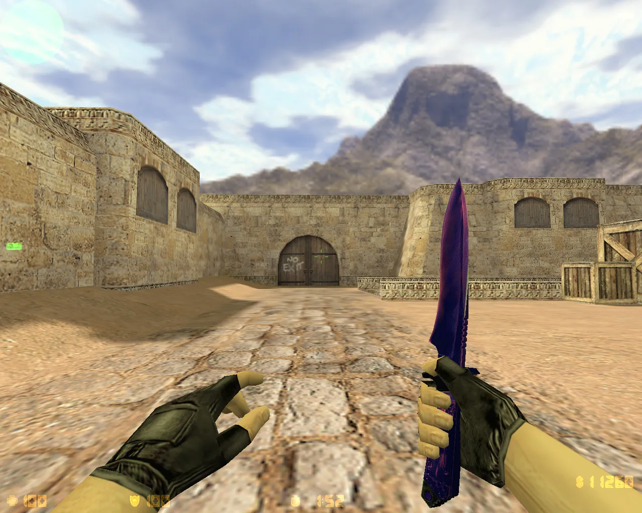 Скриншот CS 1.6 от Дикого D1K11: 11 скинов, черное меню, перекрашенные модели и оптимизированный конфиг