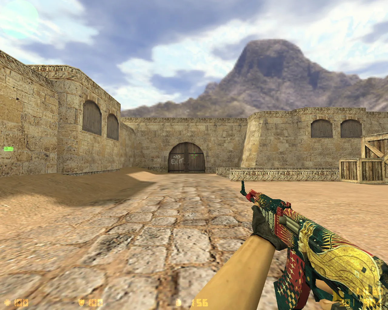 Скриншот CS 1.6 от Дикого D1K11: 11 скинов, черное меню, перекрашенные модели и оптимизированный конфиг