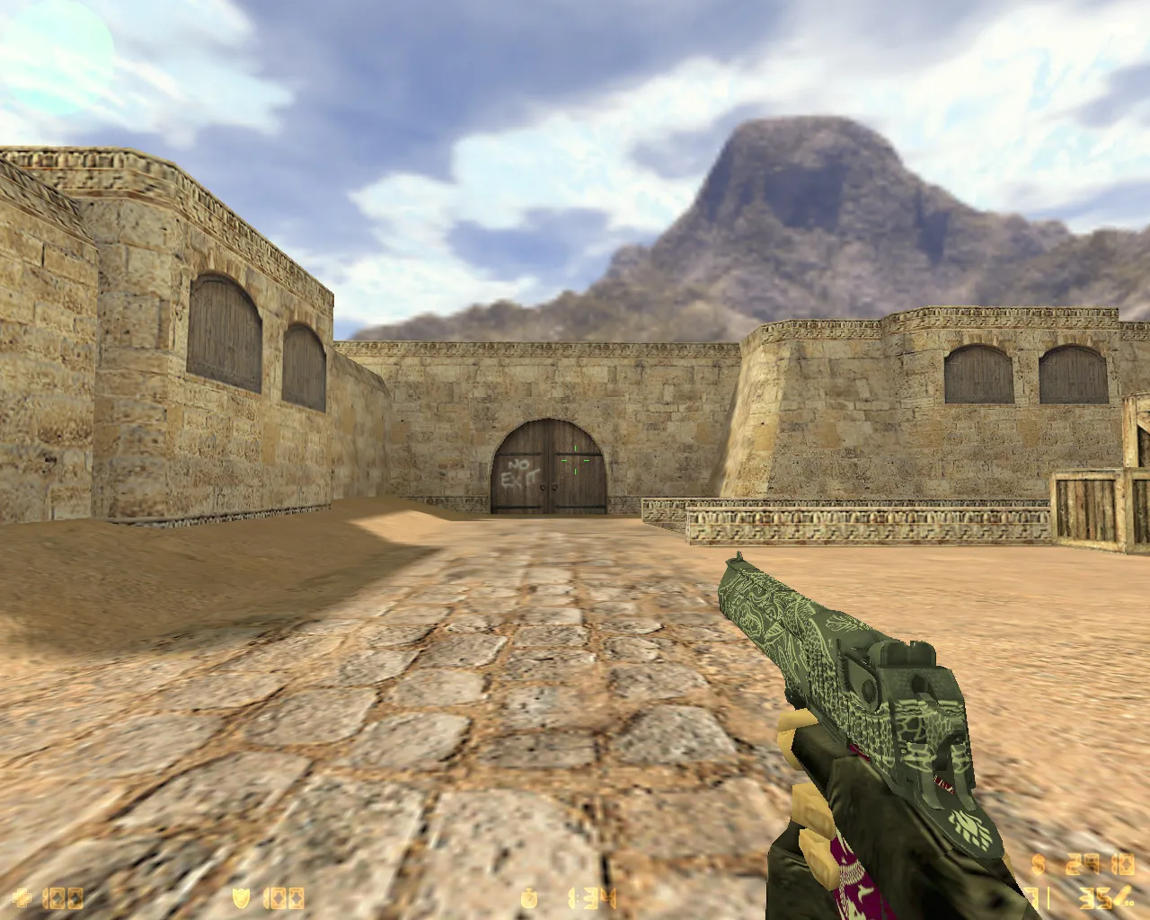 Скриншот  CS 1.6 от Дикого D1K11: 11 скинов, черное меню, перекрашенные модели и оптимизированный конфиг