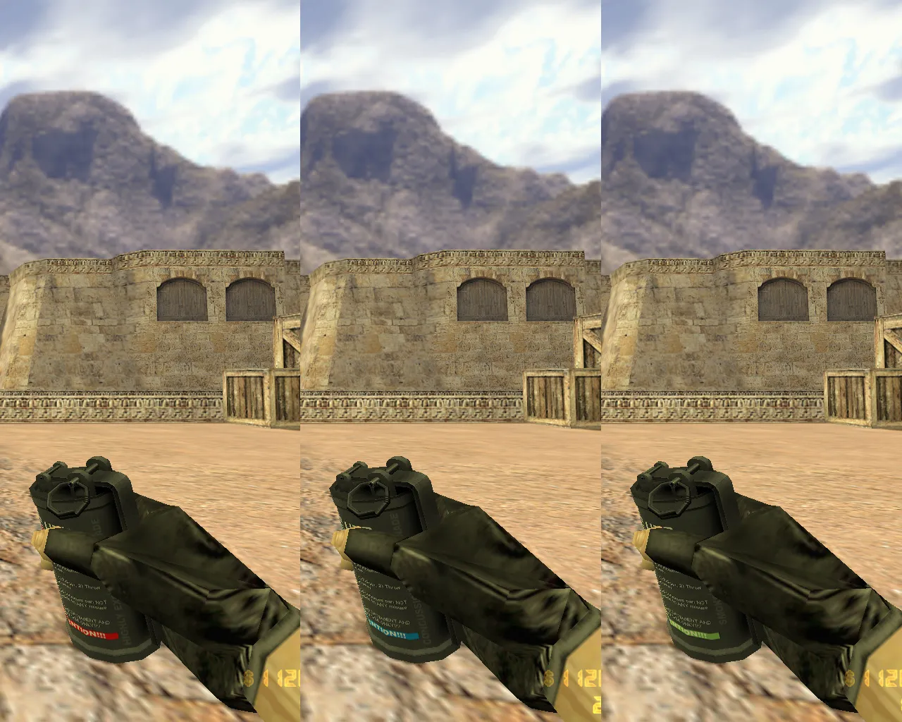 Скриншот  CS 1.6 от Дикого D1K11: 11 скинов, черное меню, перекрашенные модели и оптимизированный конфиг