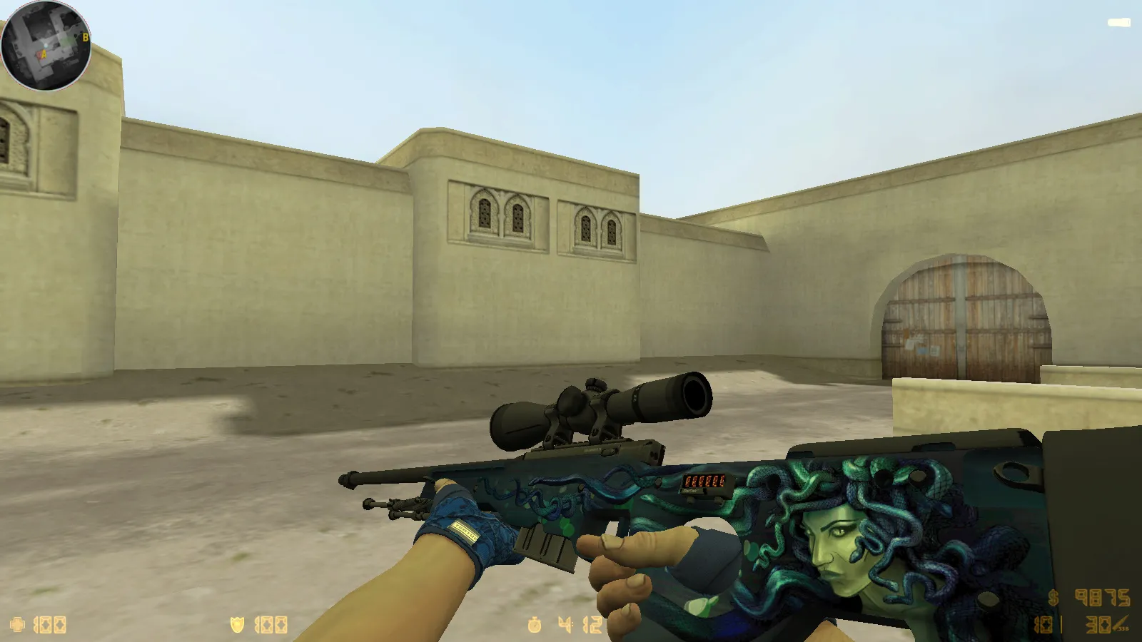 Скриншот  CS 1.6 Danger Zone — скины, графика и оптимизированный конфиг: 30 оружейных скинов, звуки, меню и прицел