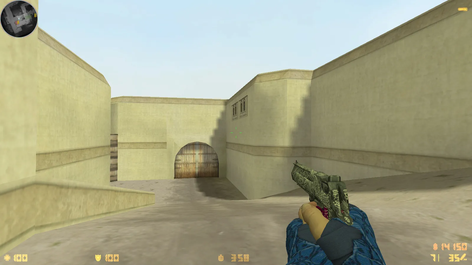 Скриншот  CS 1.6 Danger Zone — скины, графика и оптимизированный конфиг: 30 оружейных скинов, звуки, меню и прицел