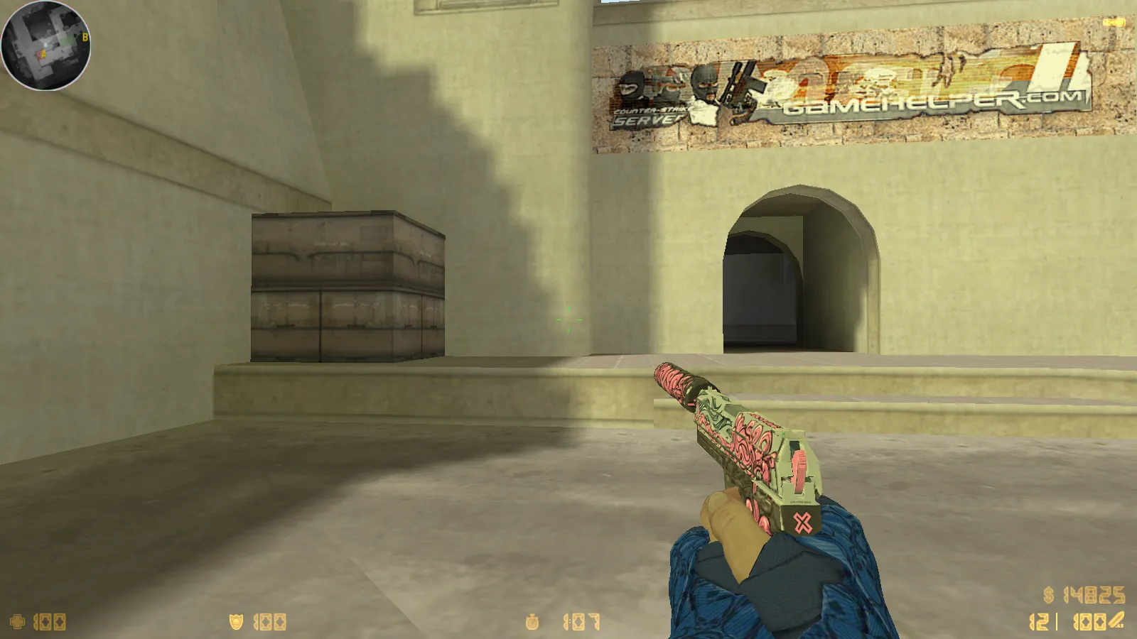 Скриншот  CS 1.6 Danger Zone — скины, графика и оптимизированный конфиг: 30 оружейных скинов, звуки, меню и прицел