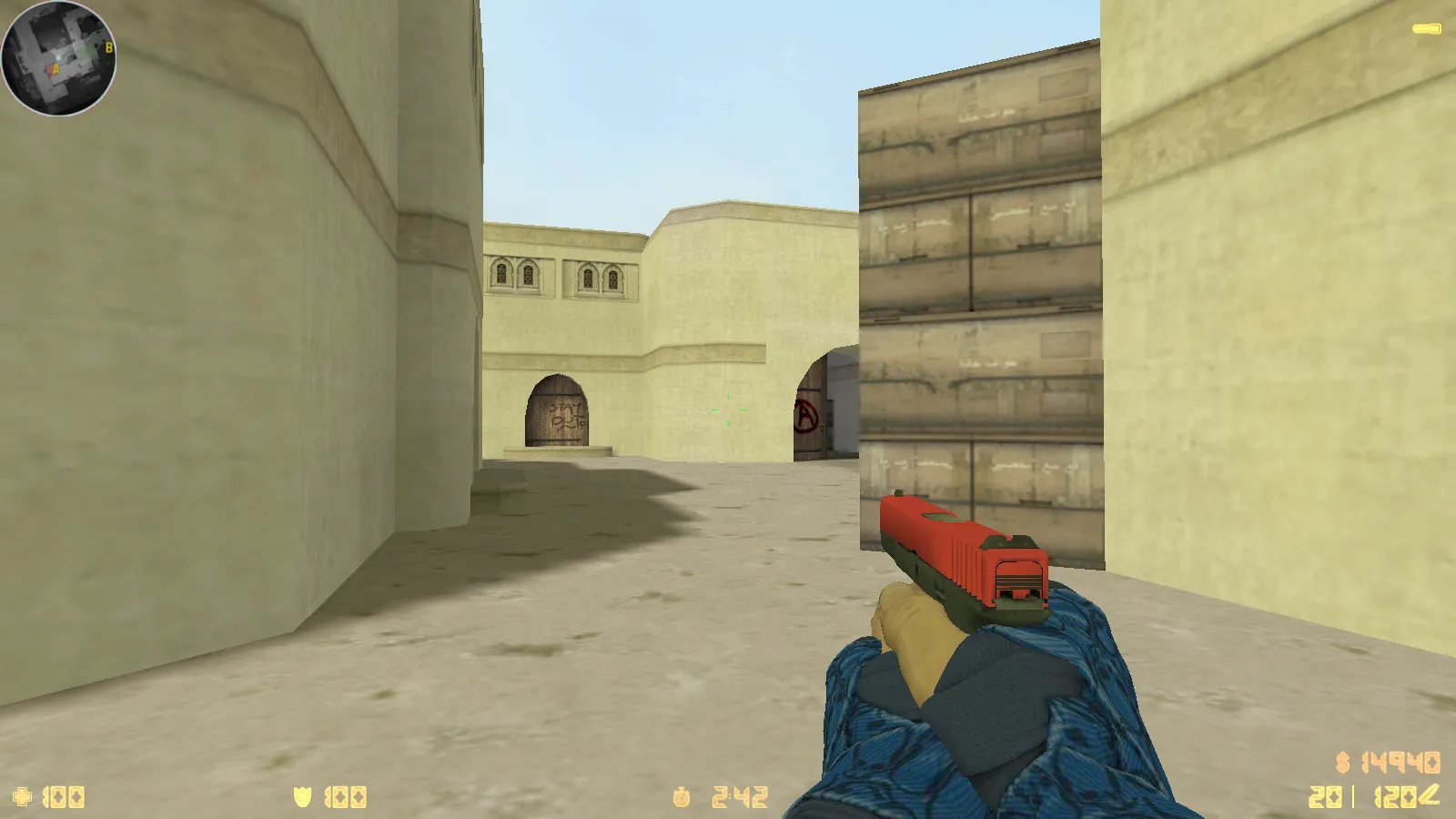 Скриншот  CS 1.6 Danger Zone — скины, графика и оптимизированный конфиг: 30 оружейных скинов, звуки, меню и прицел