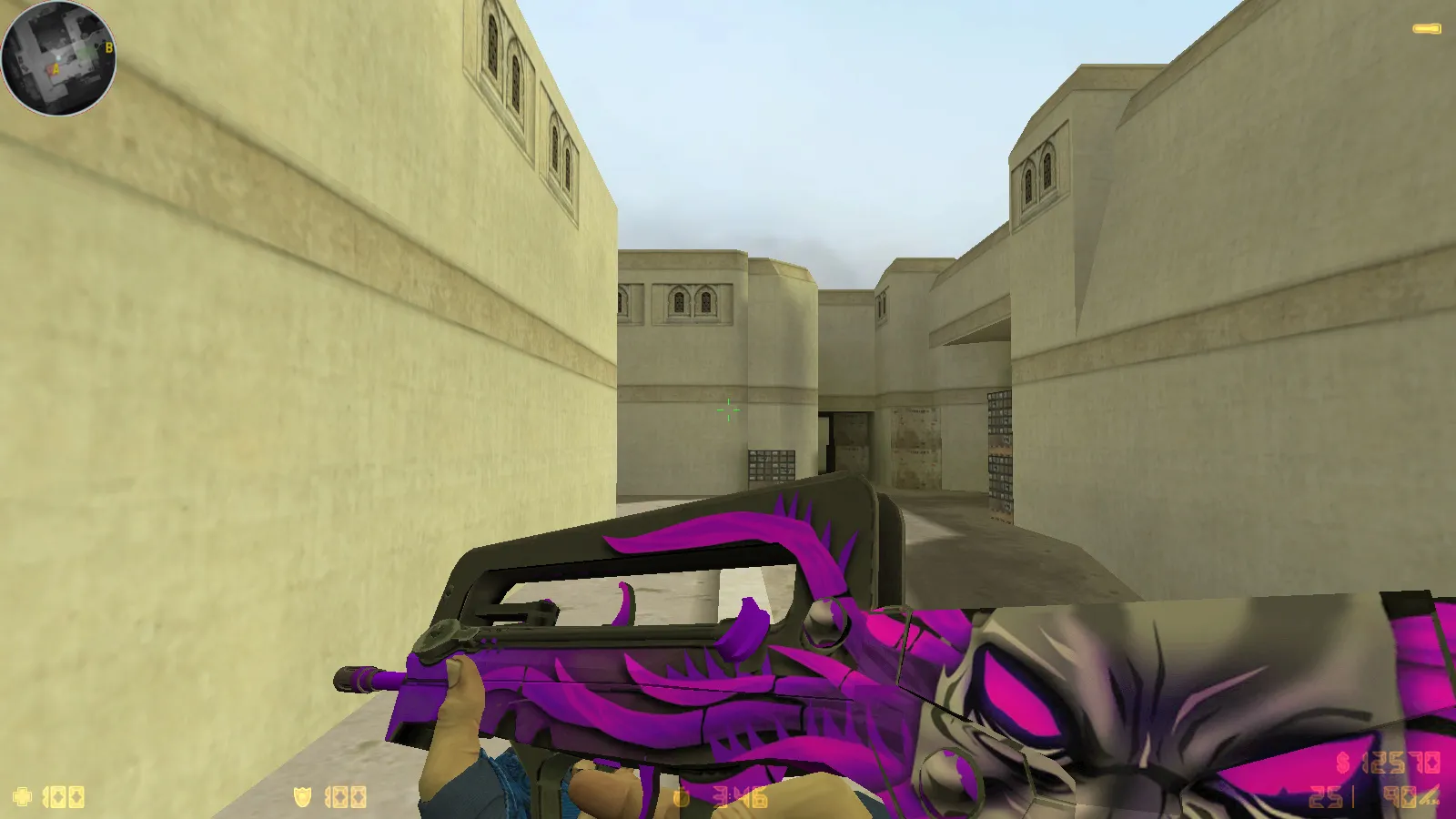 Скриншот  CS 1.6 Danger Zone — скины, графика и оптимизированный конфиг: 30 оружейных скинов, звуки, меню и прицел