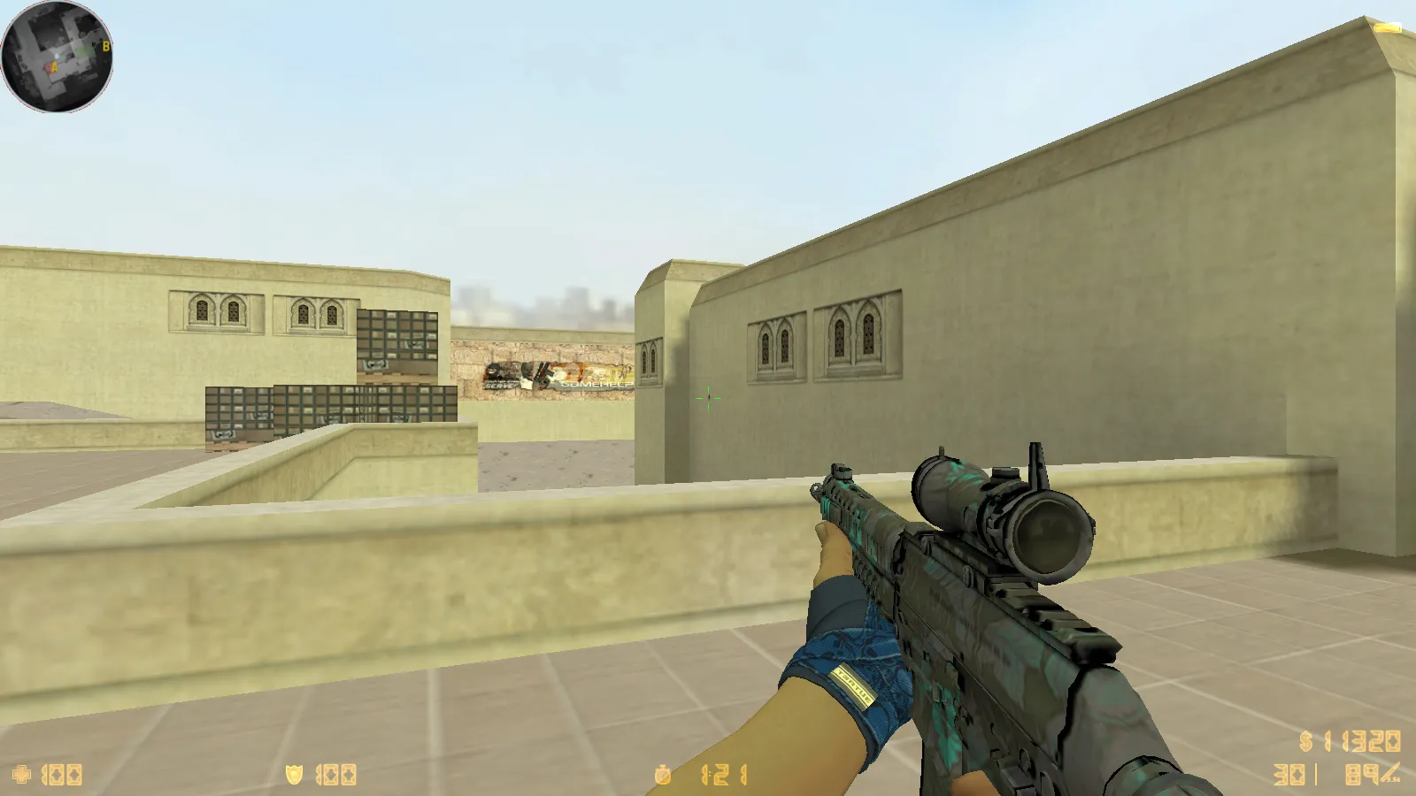 Скриншот  CS 1.6 Danger Zone — скины, графика и оптимизированный конфиг: 30 оружейных скинов, звуки, меню и прицел