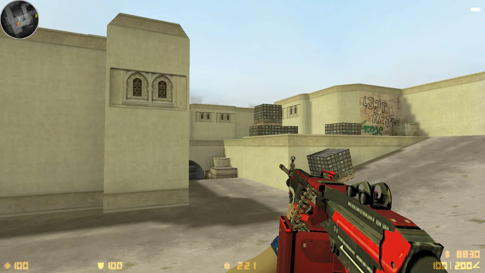 Скриншот  CS 1.6 Danger Zone — скины, графика и оптимизированный конфиг: 30 оружейных скинов, звуки, меню и прицел