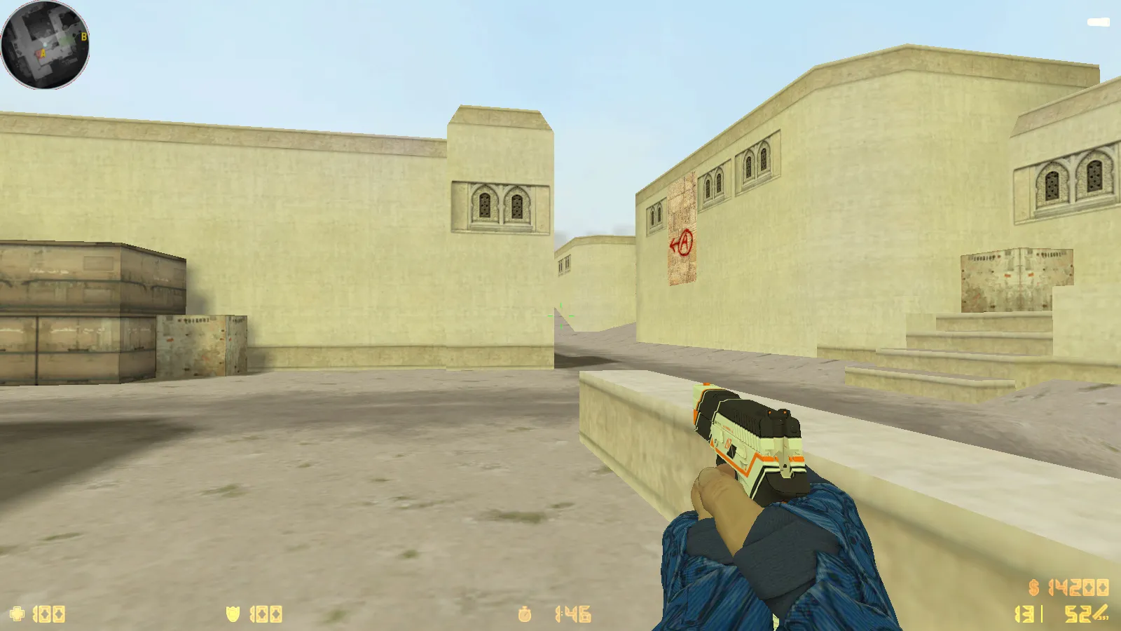 Скриншот  CS 1.6 Danger Zone — скины, графика и оптимизированный конфиг: 30 оружейных скинов, звуки, меню и прицел