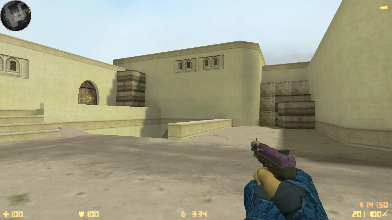 Скриншот  CS 1.6 Danger Zone — скины, графика и оптимизированный конфиг: 30 оружейных скинов, звуки, меню и прицел