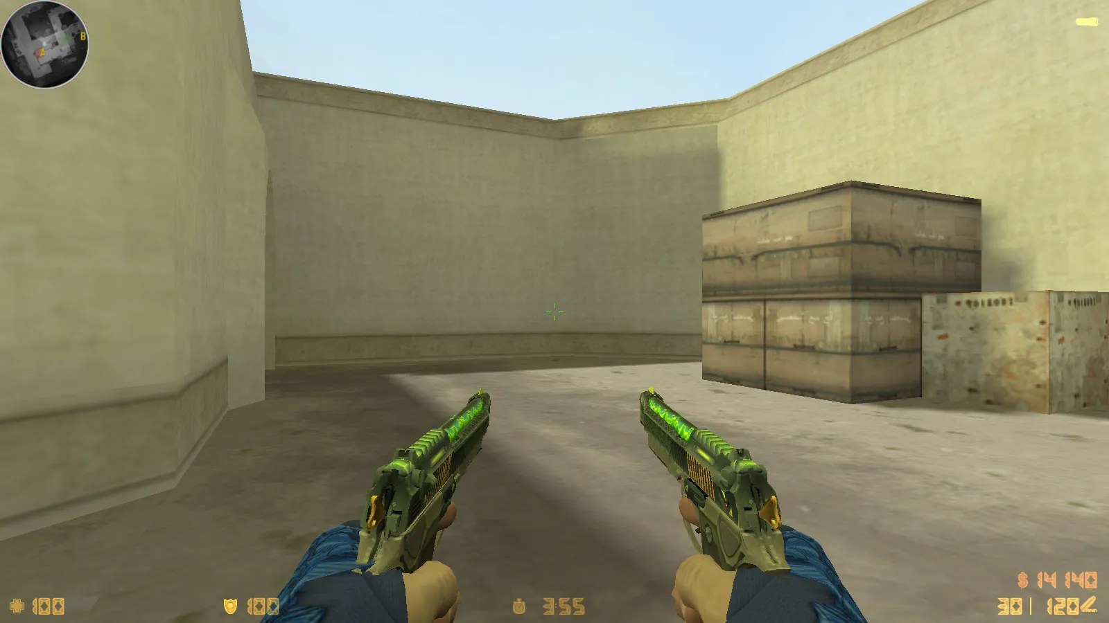 Скриншот  CS 1.6 Danger Zone — скины, графика и оптимизированный конфиг: 30 оружейных скинов, звуки, меню и прицел